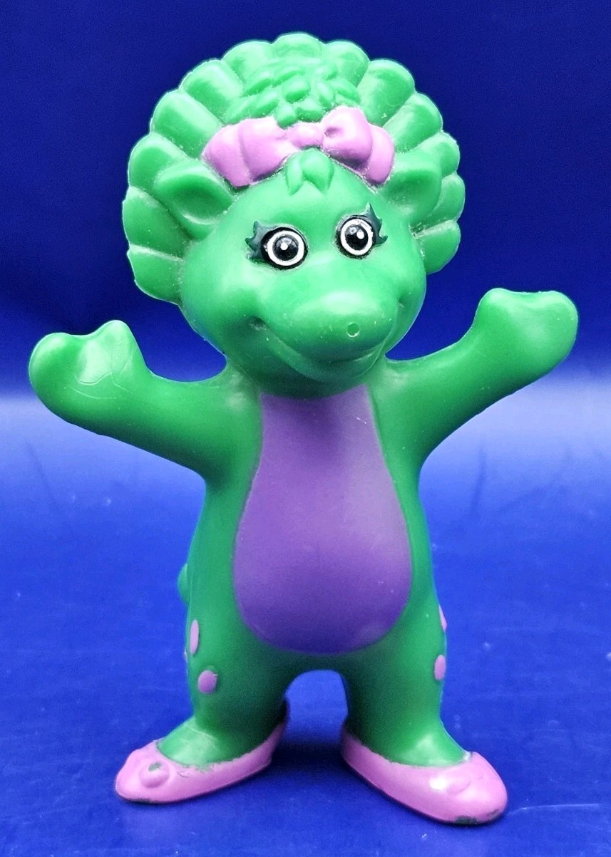 Vtg 1995 The Lyons Group Barney BABY BOP 3.25&Prime; Green Dinosaur PVC Figure LOOSE