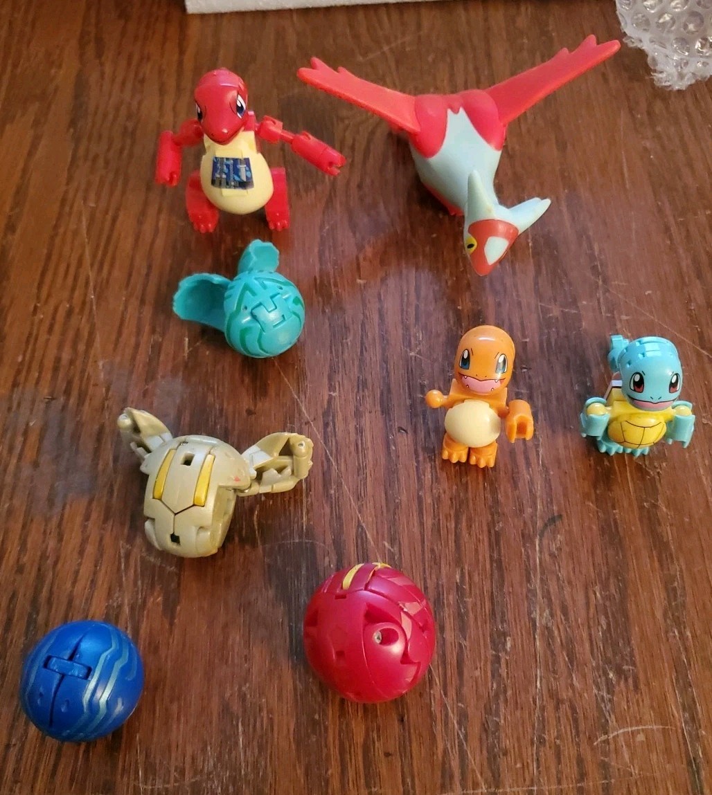 Pokémon Bakugan And Mega Construx Lot Of 8 Battle Brawlers
