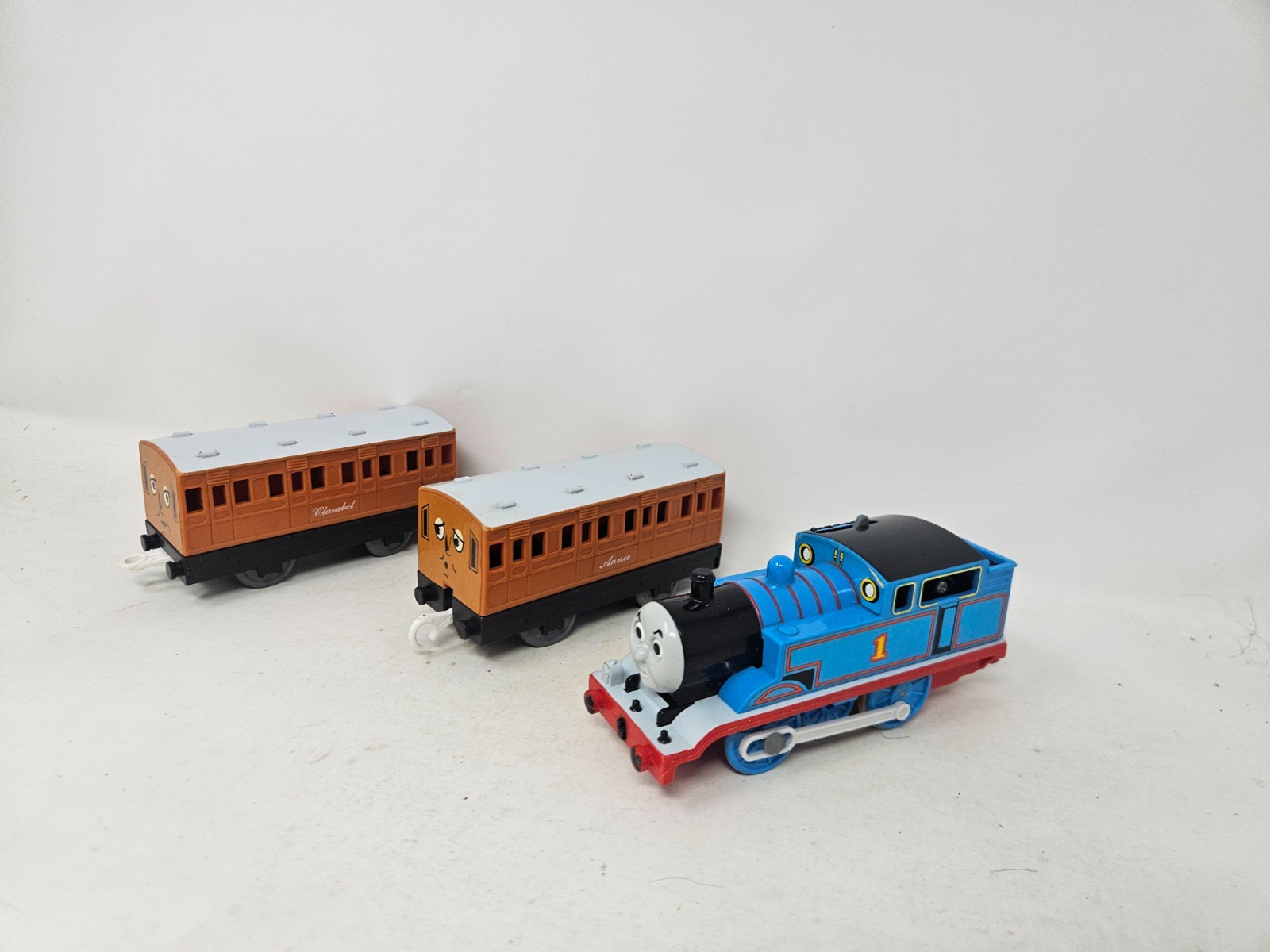 Thomas & Friends Trackmaster Plarail Angry Thomas Annie Clarabel Train Tank VGUC