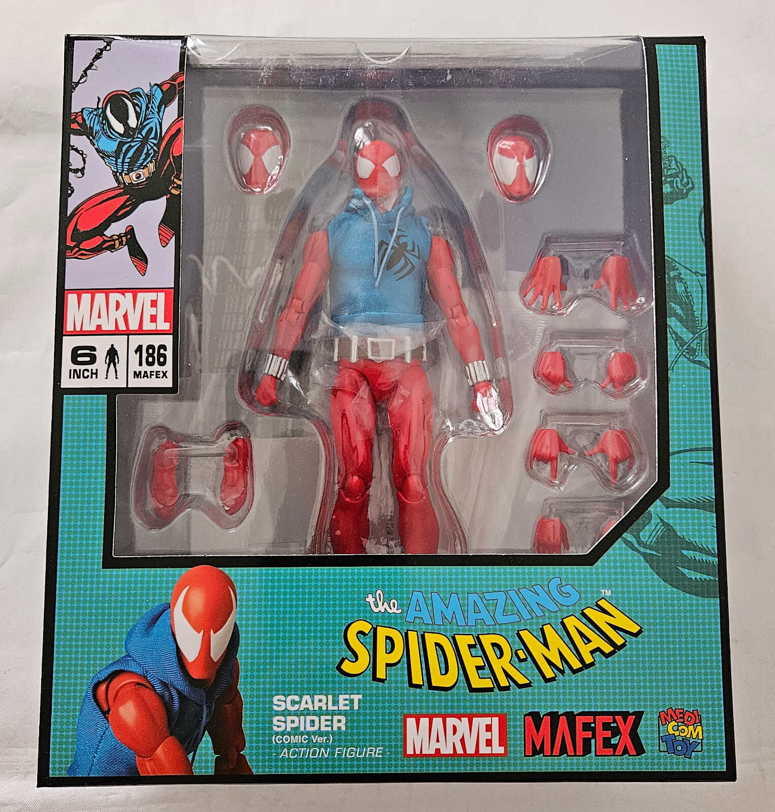 MAFEX 186 Scarlet Spider (Comic ver.) Amazing Spider-Man Medicom NEW – US Seller