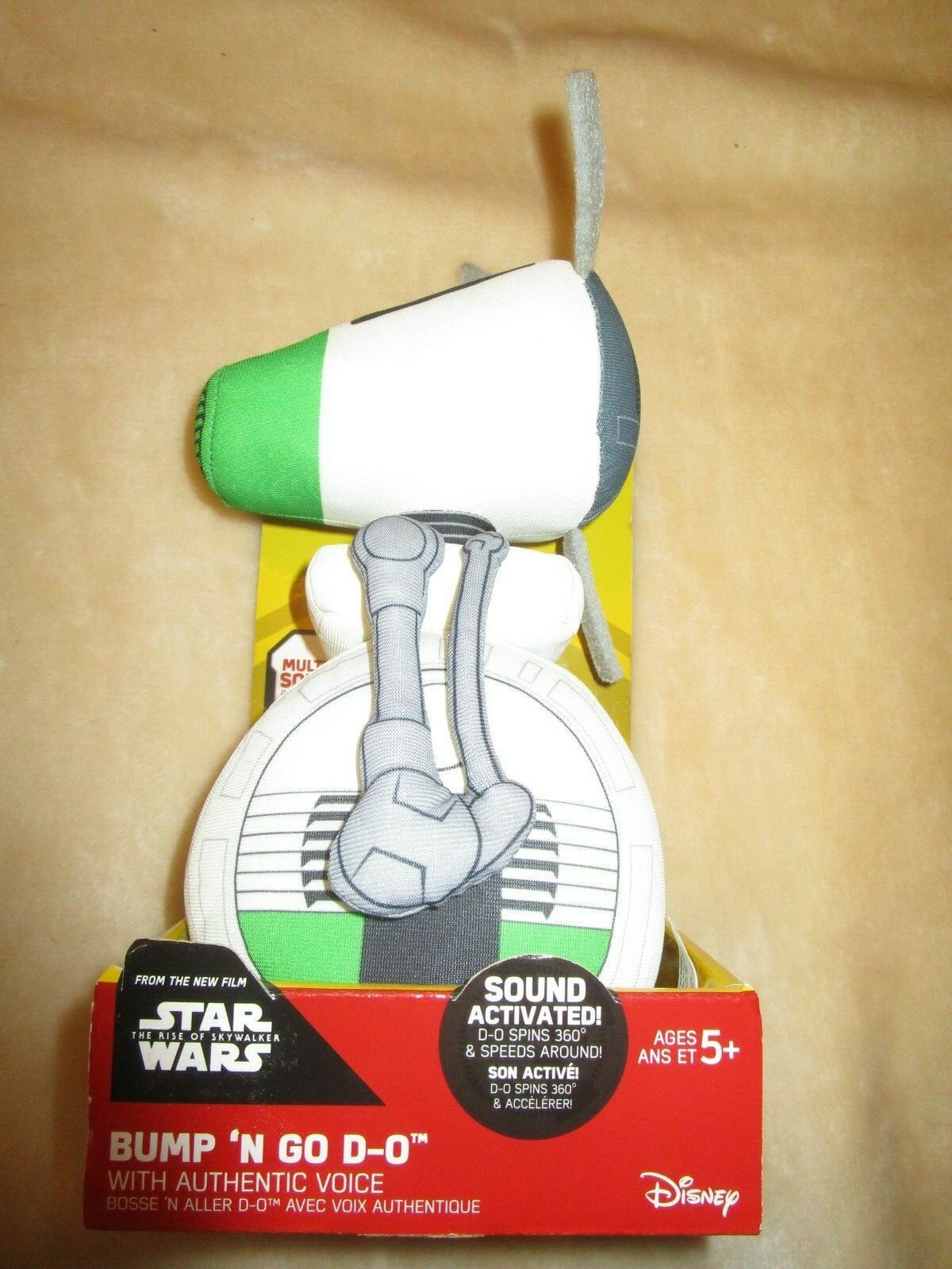Star Wars Bump &lsquo;N Go D-O Plush 9 Inch NIB Toy Figure Ready to Roll & Make Sounds