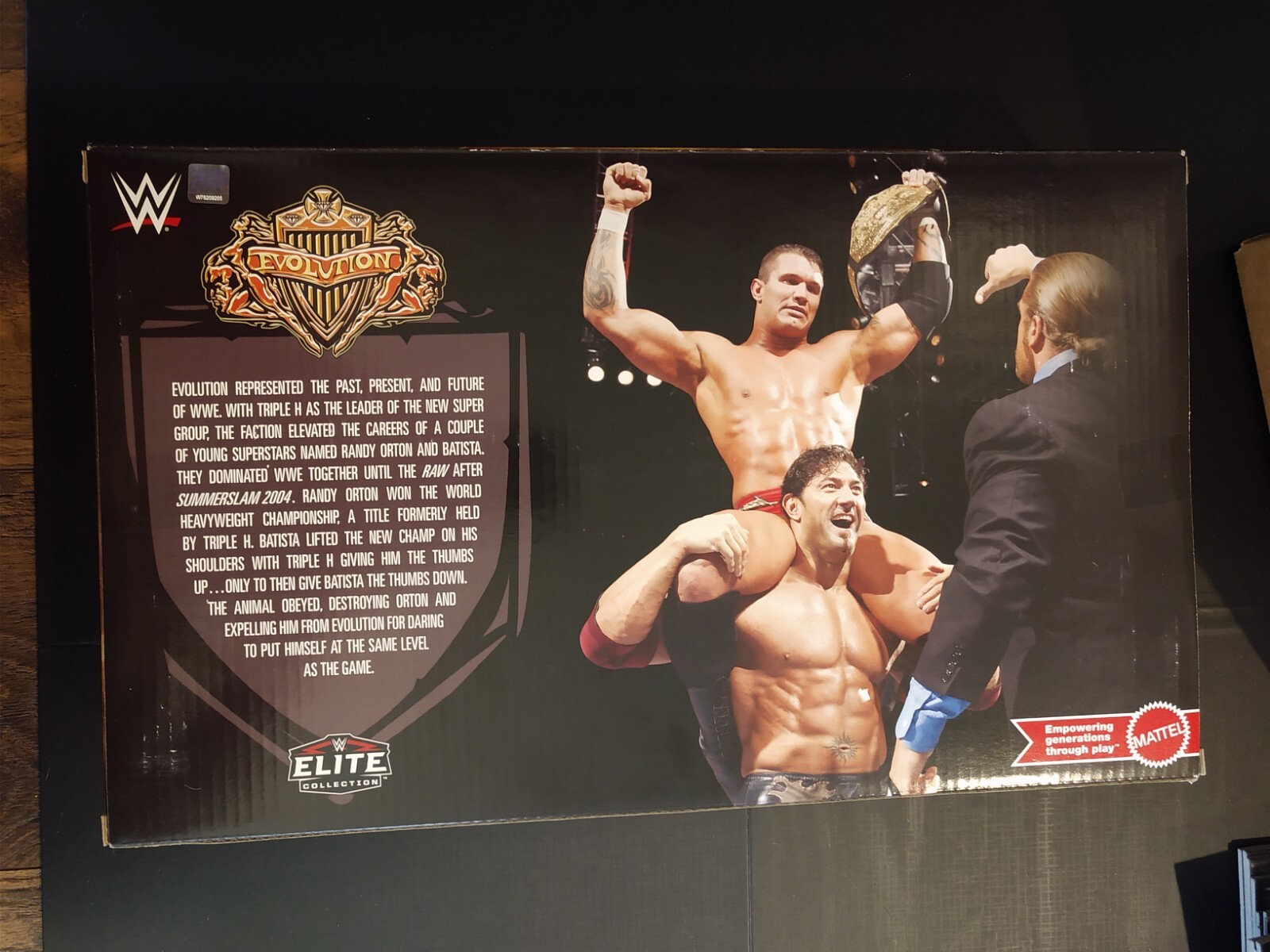 Mattel WWE Elite Evolution Figure Set 3 Pack Triple H Randy Orton Batista NEW