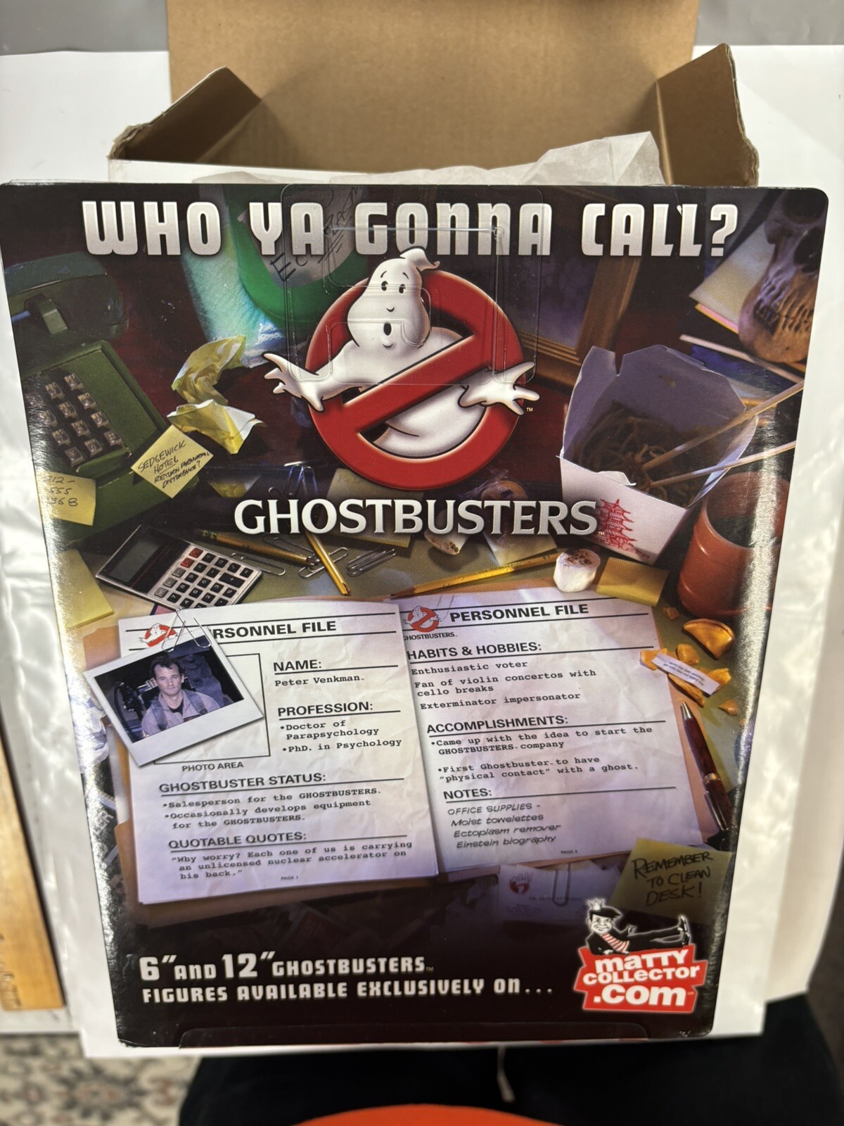 Boxed Ghostbusters Peter Venkman With Proton Stream 6 Inch Action Figure R6270