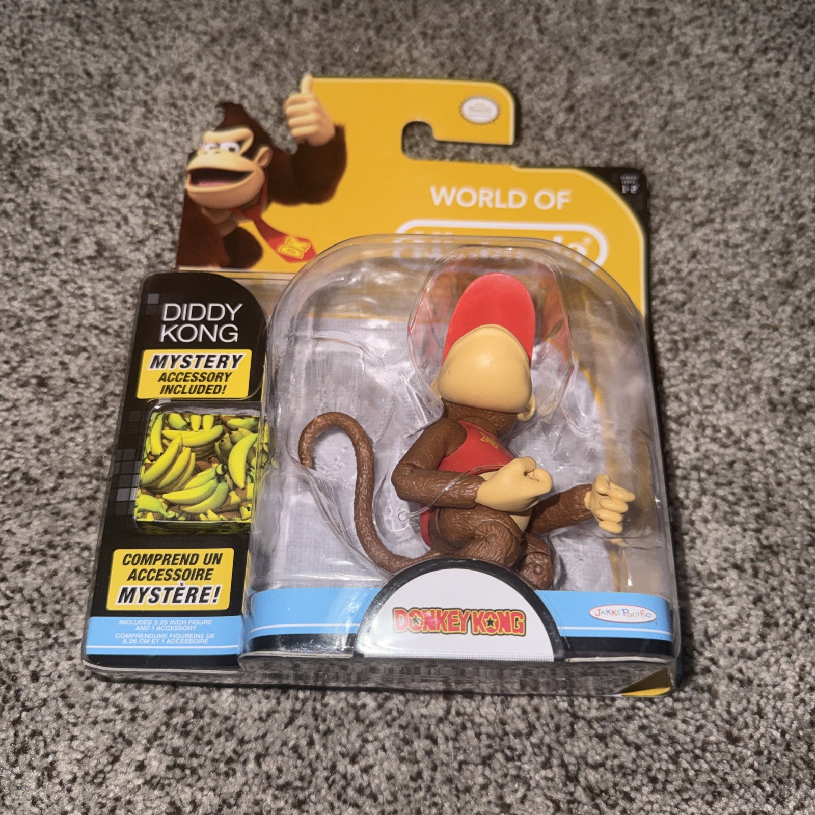World of Nintendo Diddy Kong 4 in Figure + Mystery Item – Jakks Pacific – NEW
