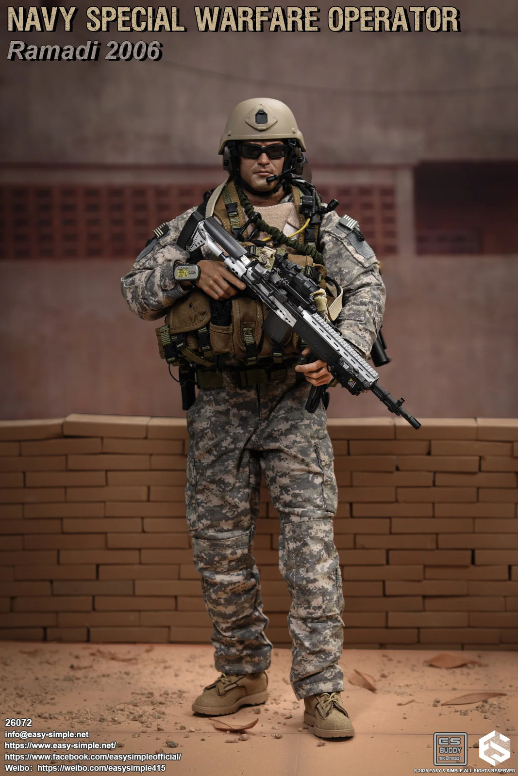1:6 scale Easy & Simple NSW Operator Combat Knife for 12&Prime; Figures