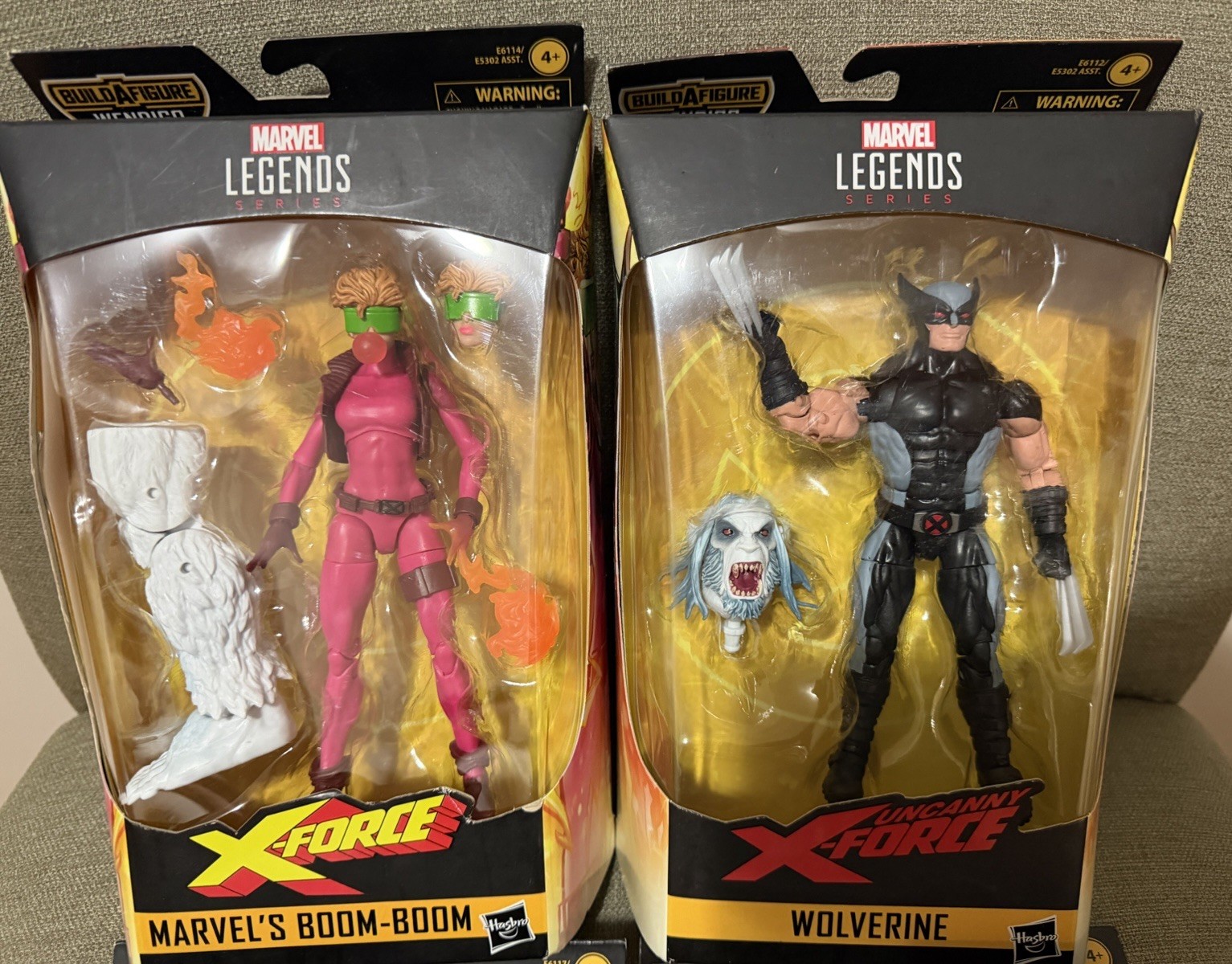 (4) Marvel Legends Wendigo Wave Wolverine Boom Boom Guardian Cannonball
