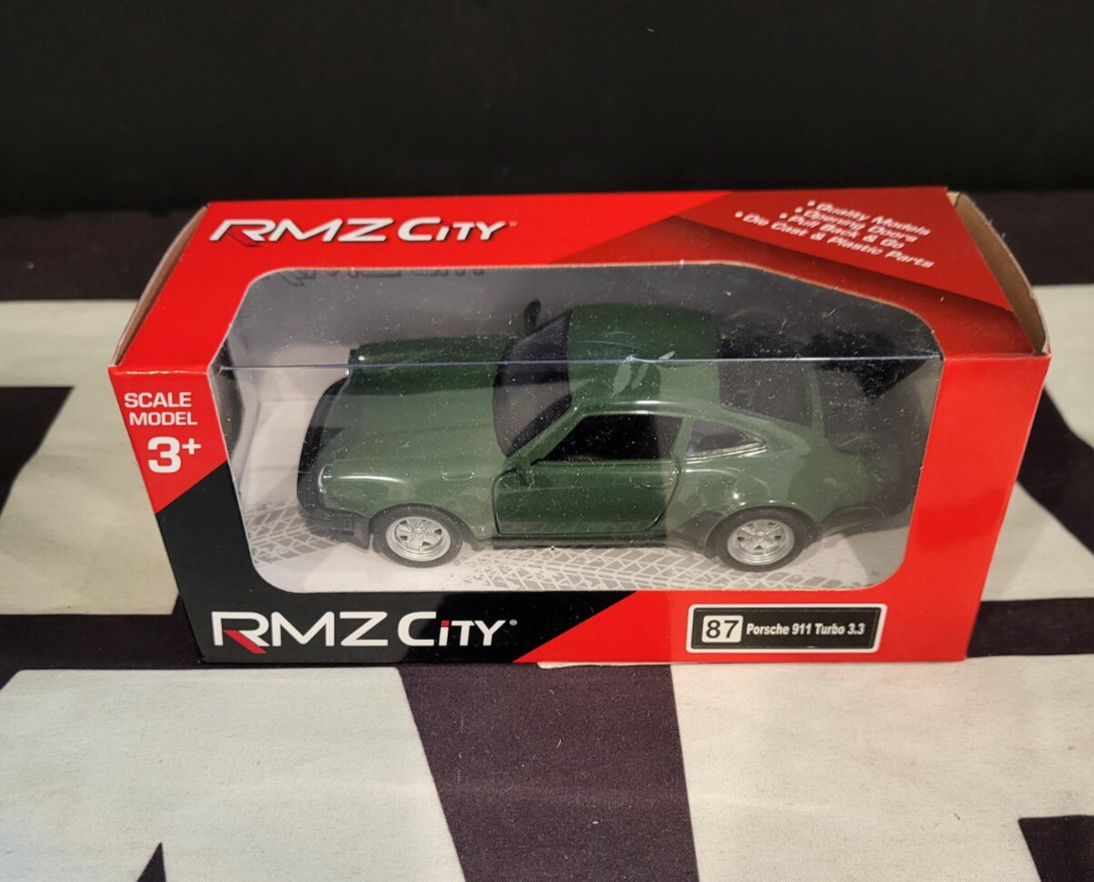 87 Porsche 911 Turbo 3.3 1:43 GREEN 1/43 RMZ CityDie Cast NEW MIB