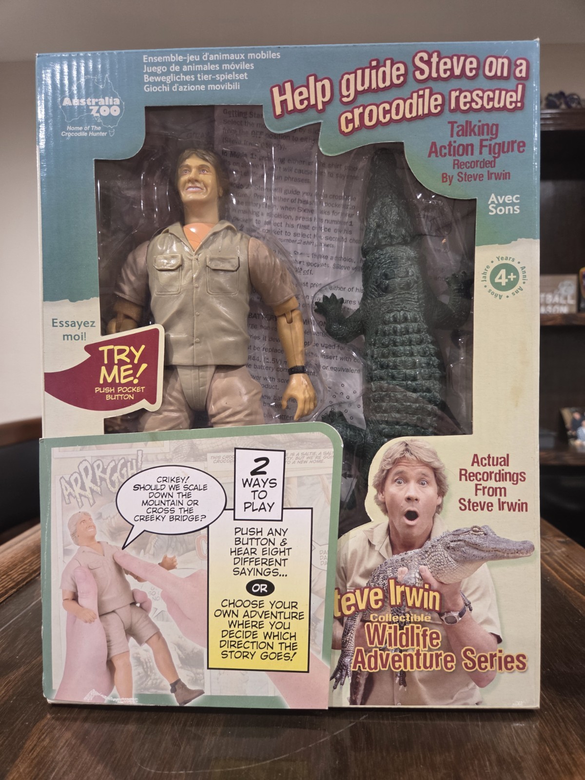 Steve Irwin Talking Action Figure 9&Prime; Wildlife Adventure Crocodile Hunter NEW BOX