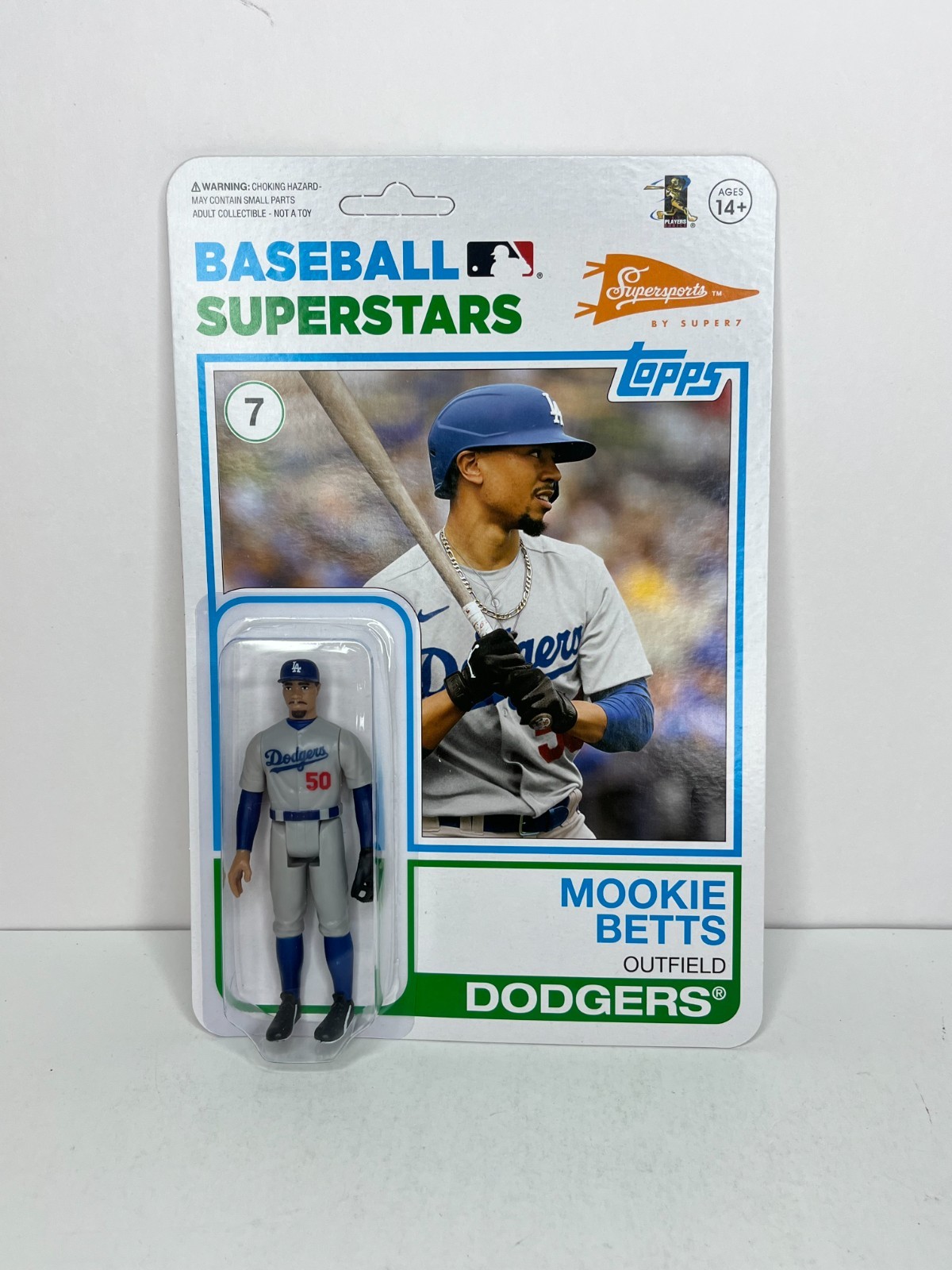 SUPER7 2021 TOPPS BIG LEAGUE REACTION FIGURE MLB BASEBALL MOOKIE BETTS VERSION 2
