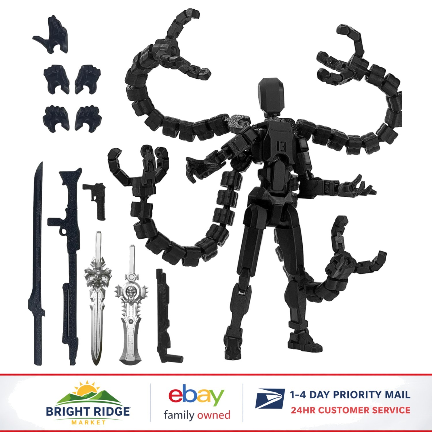 7.2 Inch Multi-Jointed Action Figure for Desktop Decoration and Play Activities
