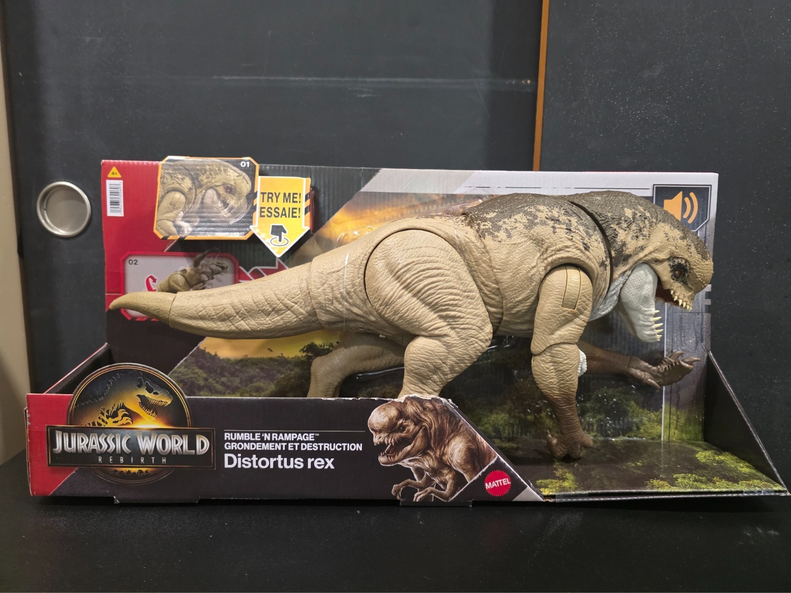 Jurassic World Rebirth Distortus Rex Rumble N Rampage Dinosaur Action Figure