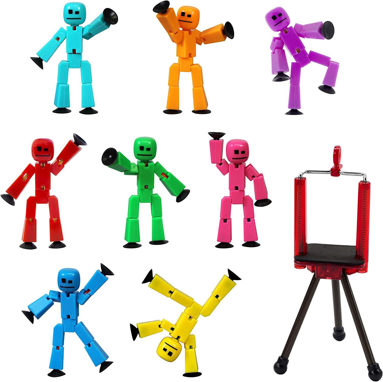 Zing Stikbot 8 Solid Pink/Yellow/Light Blue/Green/Dark Blue/Purple/Orange/Red