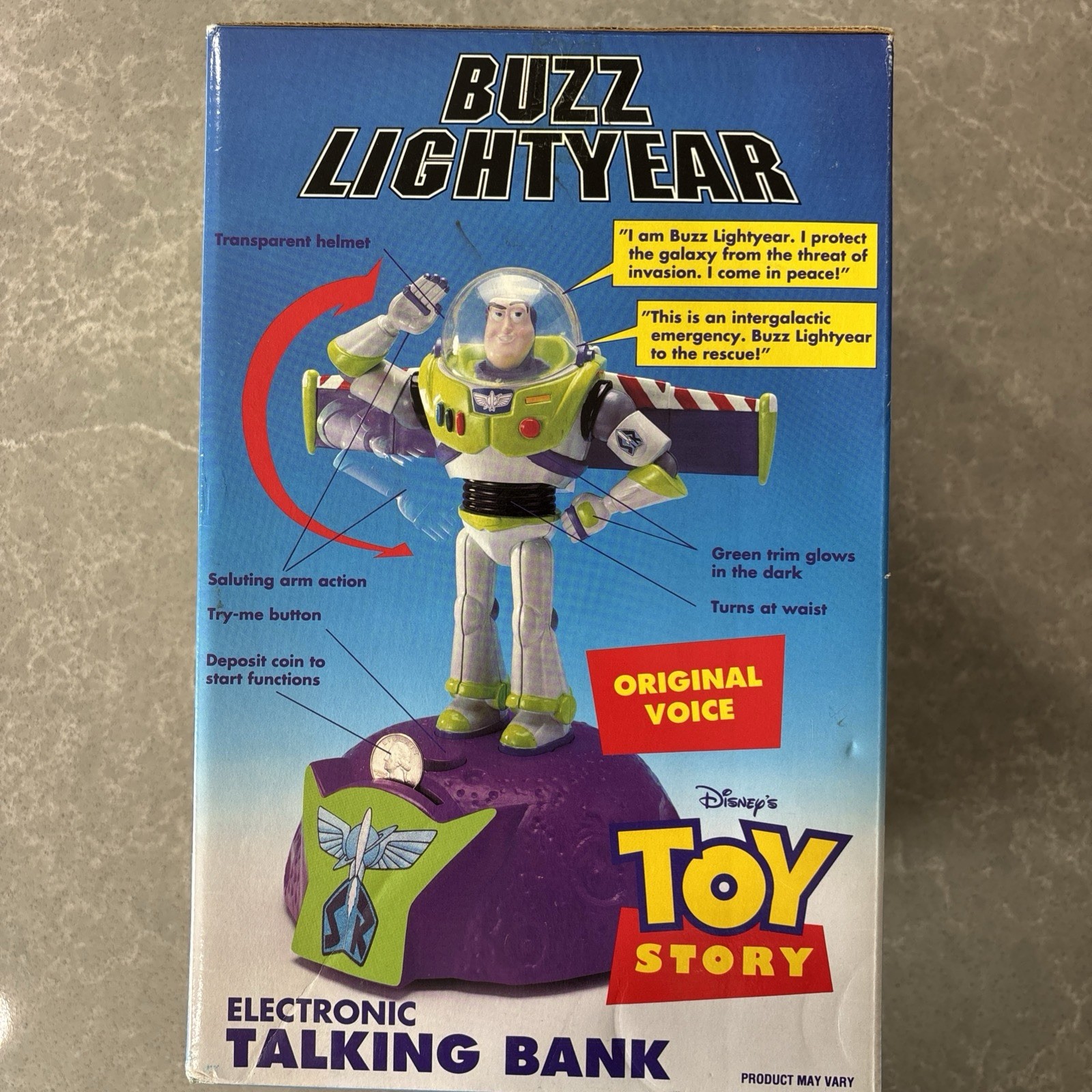 Disney Toy Story Buzz Lightyear Electronic Talking Bank #13346￼