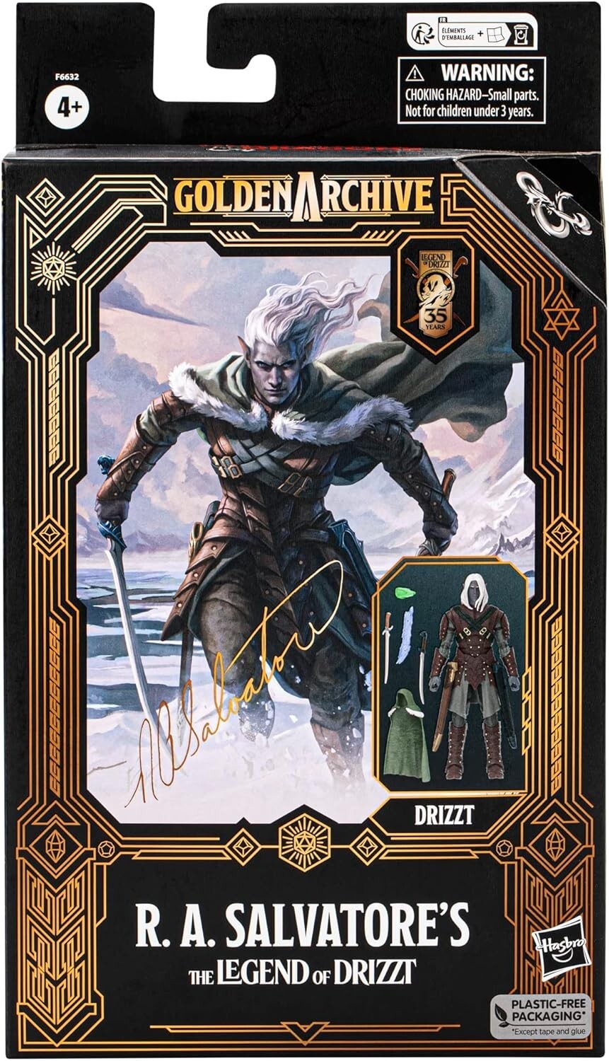 Hasbro Dungeons & Dragons Legend of Drizzt – Drizzt Action Golden Archive Figure