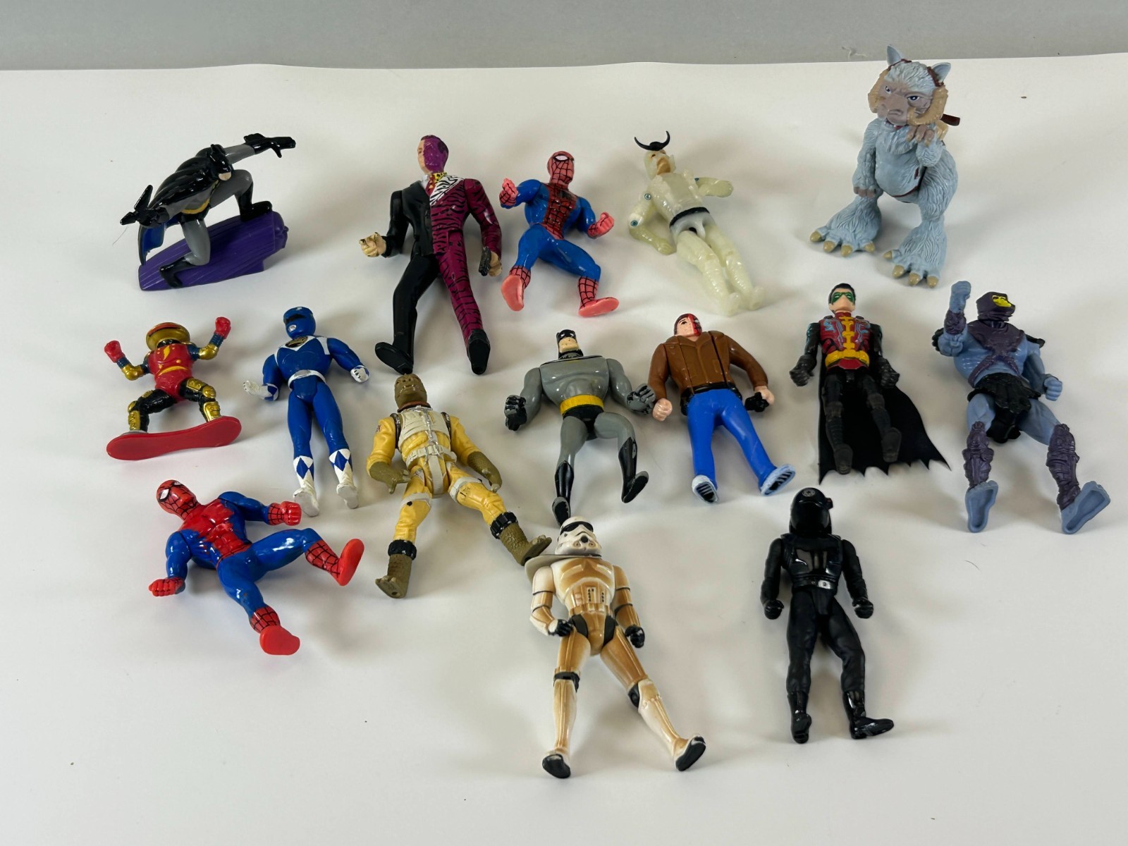 Mixed 90&rsquo;s 2000&rsquo;s Figures Lot Batman Star Wars Two Face Power Rangers Preowned