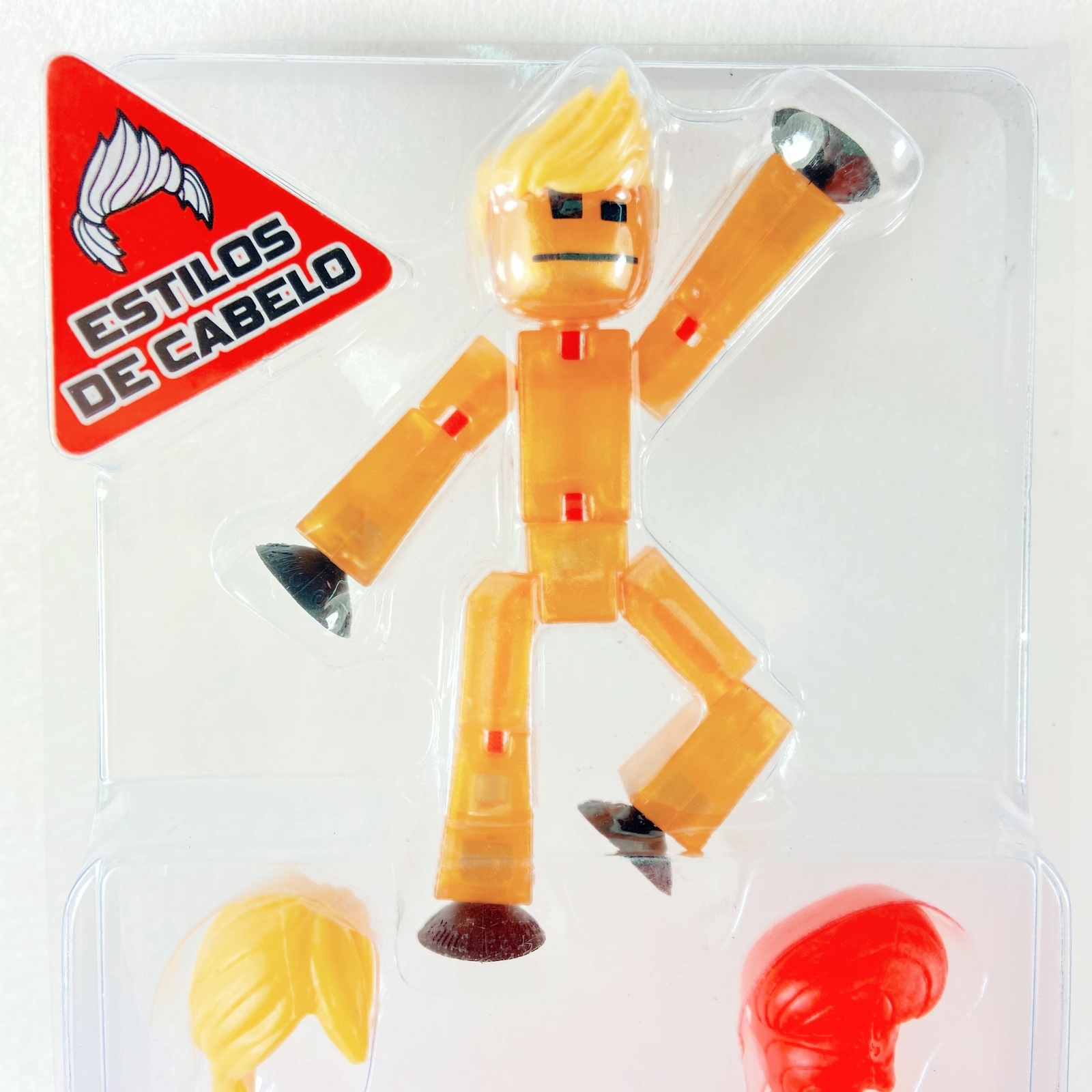 Zing Stikbot ROBOT ANIMATION Apric Yellow Gold Figure with 8pcs accesory