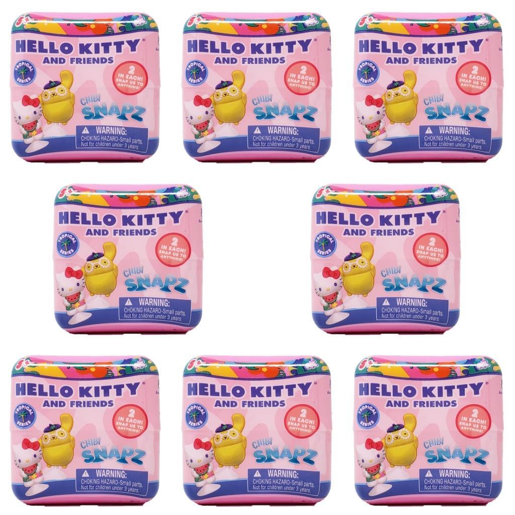 Hello Kitty + Friends Chibi Snapz Tropical Series : Lot of 8 Blind Cubes
