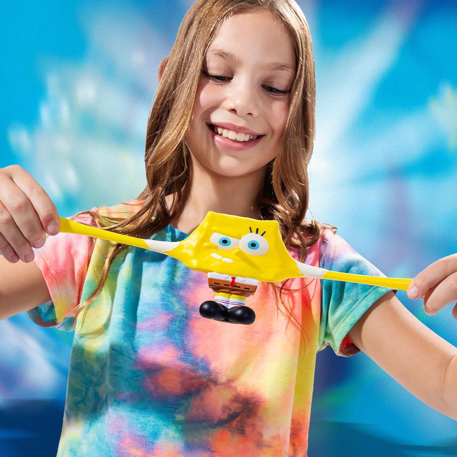 Basic Fun Stretch Armstrong Mini Spongebob – 3&Prime; Stretch Action Figure with Overs