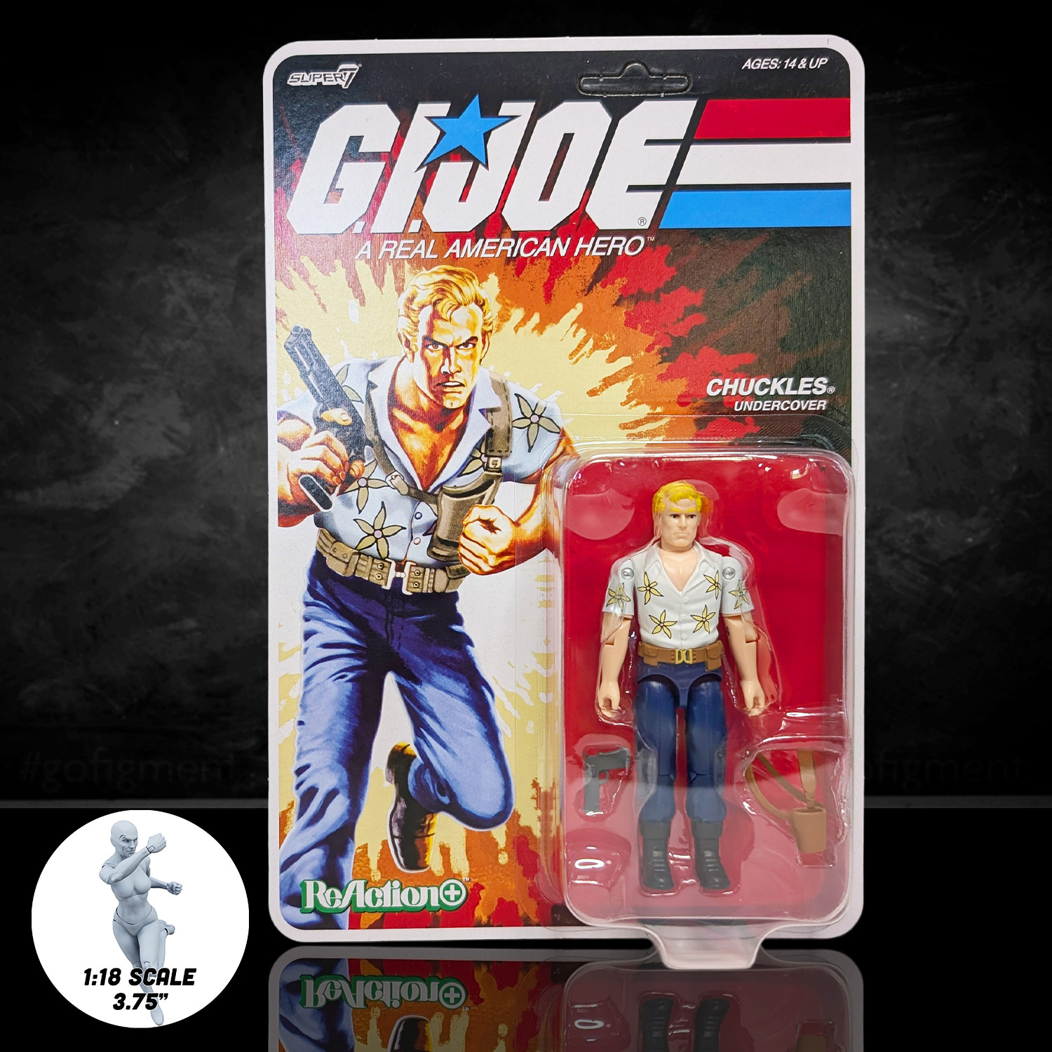 Chuckles G.I. Joe ReAction+ Wave 7 Undercover Agent 4&Prime; Action Figure