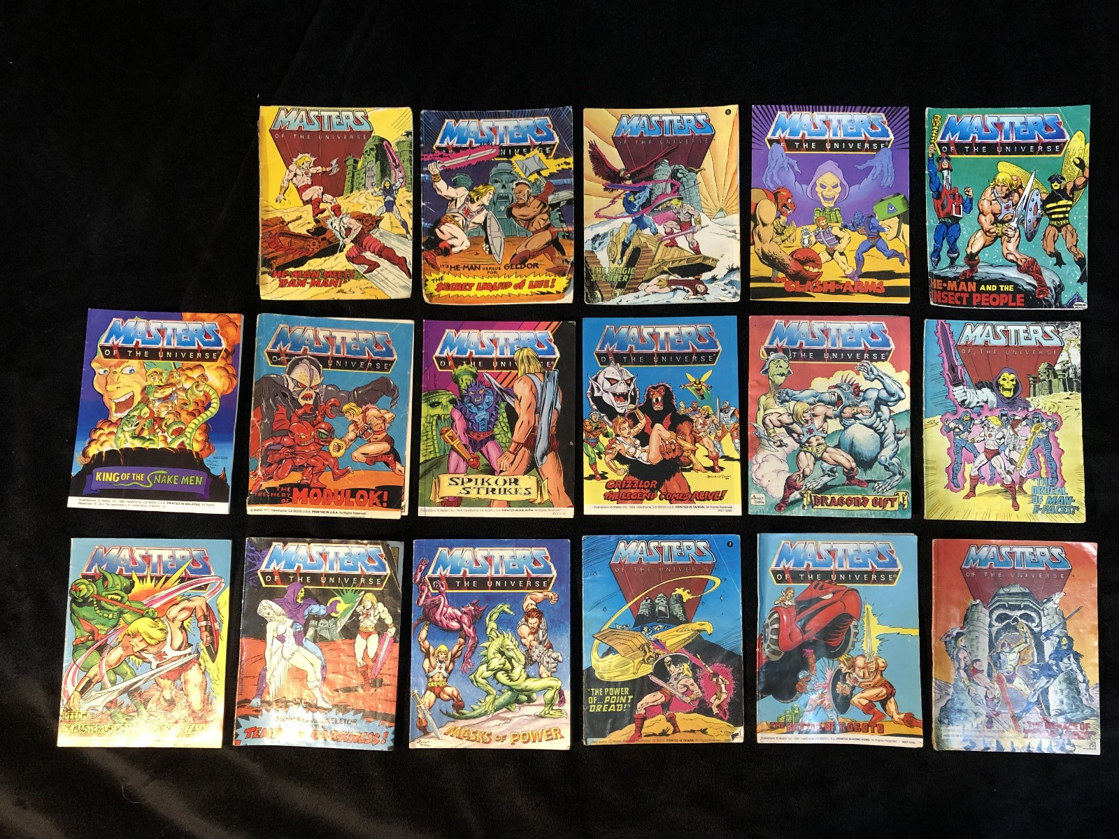 Vintage He man lot of 17 MOTU He-Man Mini Comic Book Booklet 80s
