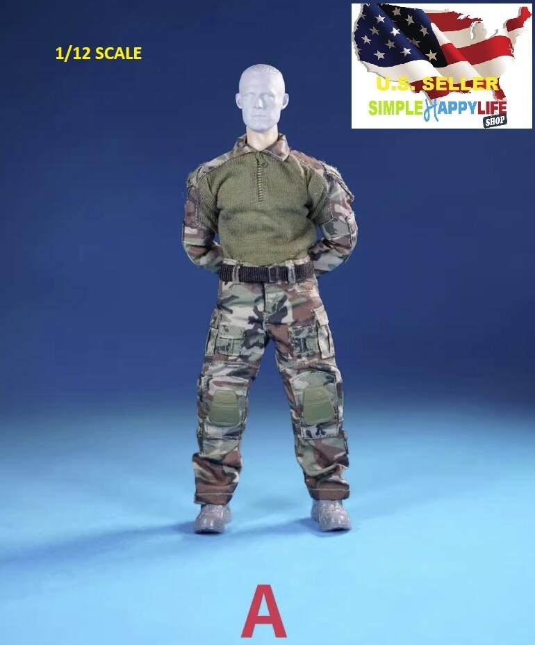 1/12 scale Army Combat CAMO Uniform For 6 » Mezco ANT Figure MixMax Nota ❶USA❶