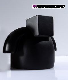 BLACK DIY STOMPER BLANK 3.5&Prime; DESIGNER VINYL MINI FIGURE YOU CUSTOMIZE