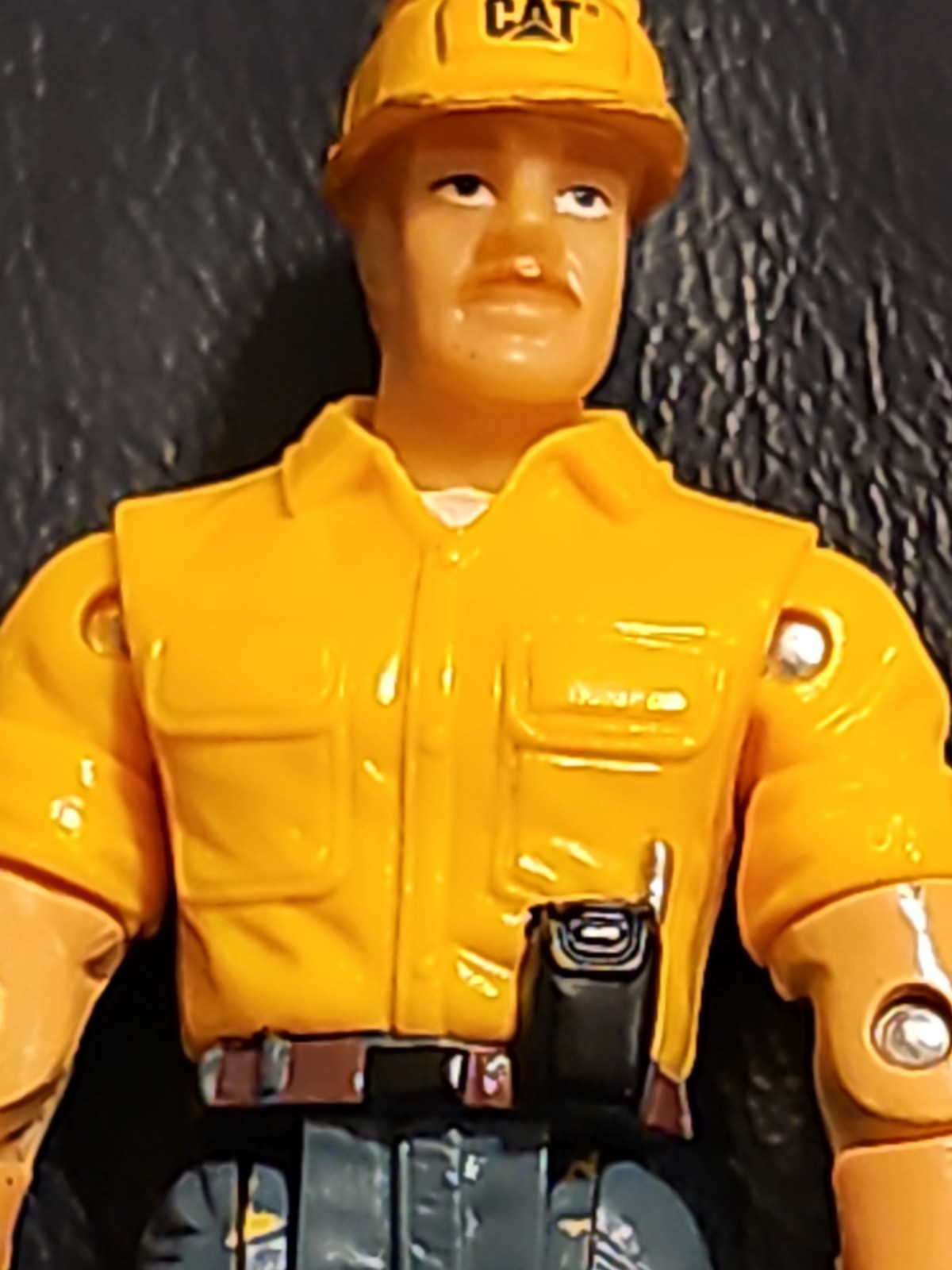 CAT Caterpillar Heavy Equipment Operator Construction Worker Action Figure 4 In.