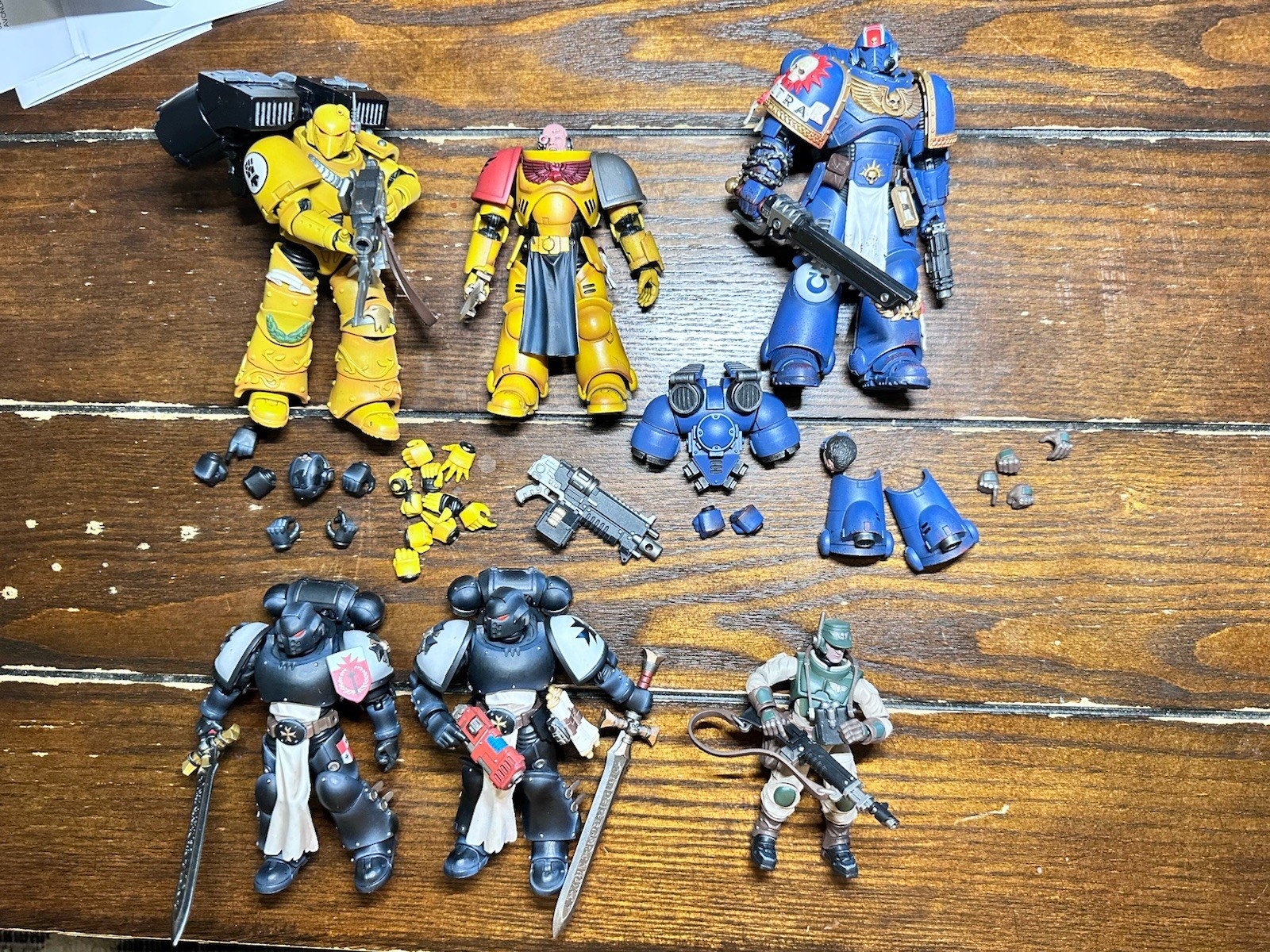 Joytoy Warhammer 40K Lot Imperial Fists Guard Black Templars Cadian Titus Marine