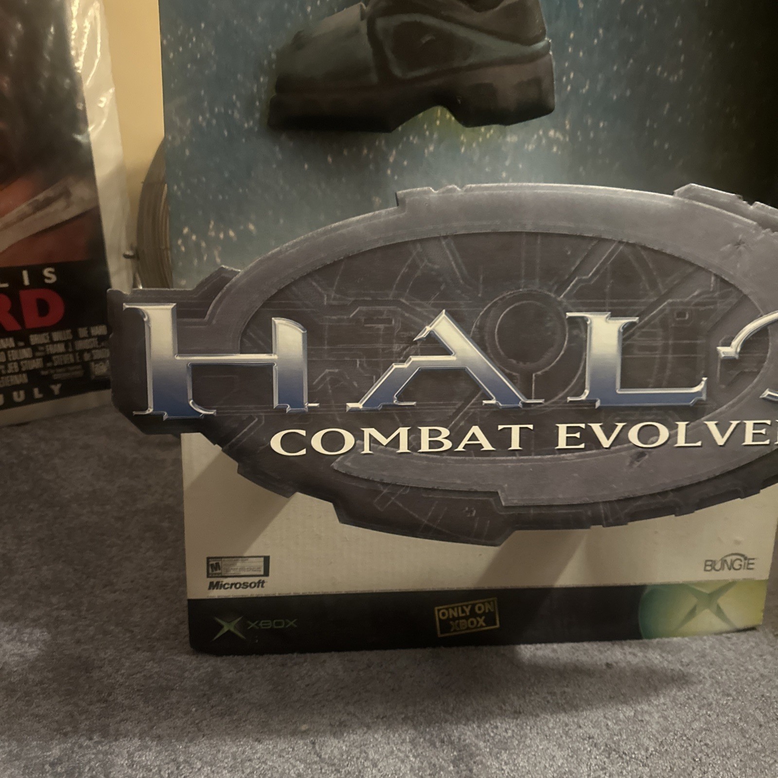 5 ft HALO Combat Evolved MASTER CHIEF STANDEE GAME STORE DISPLAY Vintage Rare!