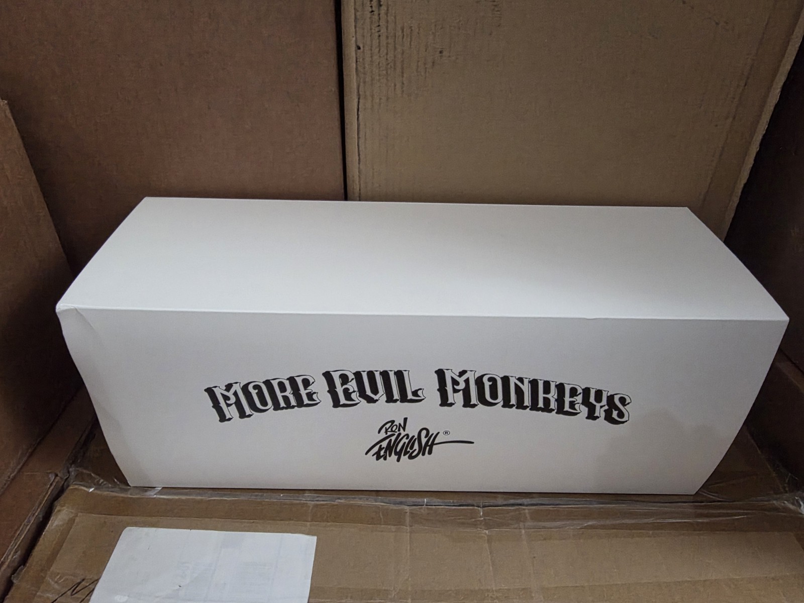 SIGNED More Evil Monkeys MONOTONE GRAY Vinyl Figure RON ENGLISH LE 54/200