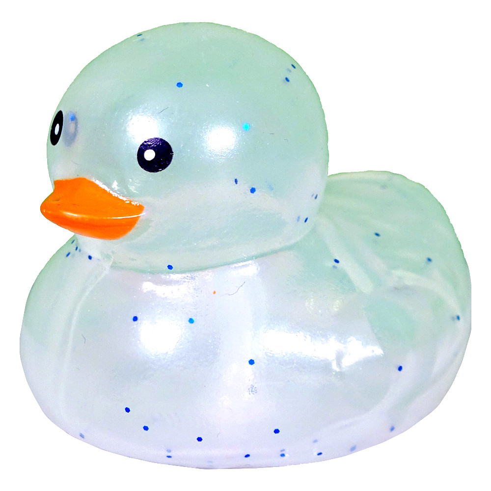 Transparent Clear Shiny Blue Dots Rubber Duck Bath Toy Classic Floating Duck 2&Prime;