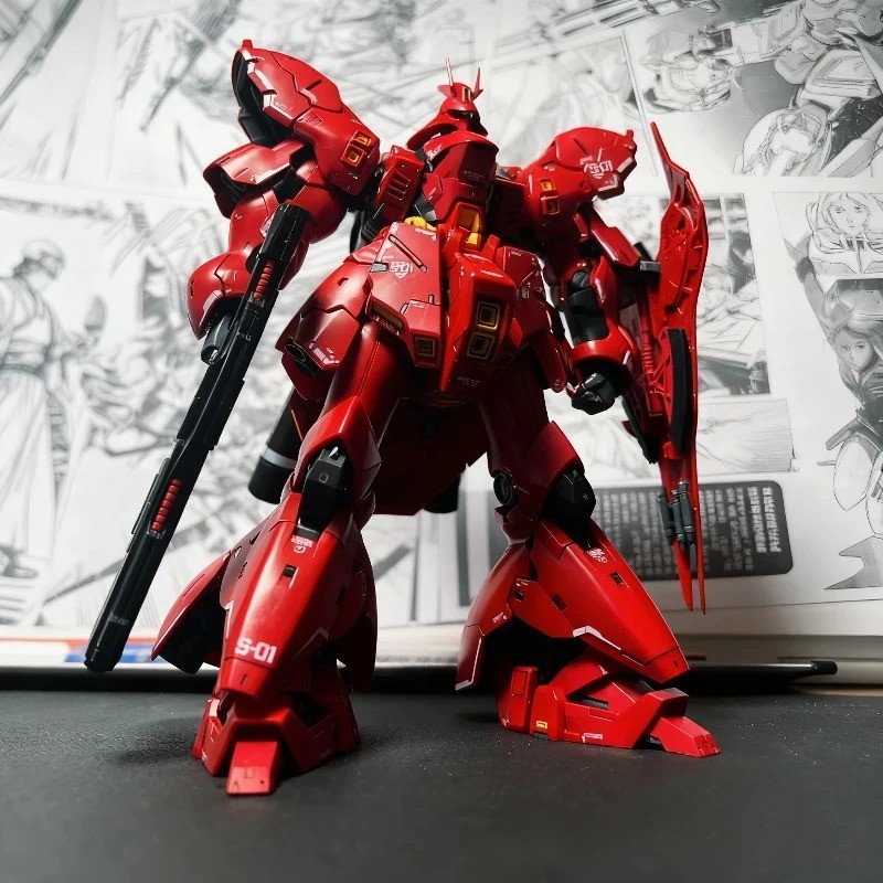 RG 1/144 Sazabi Mecha Assembly Model Kit Anime Collectible Figure Water Decals