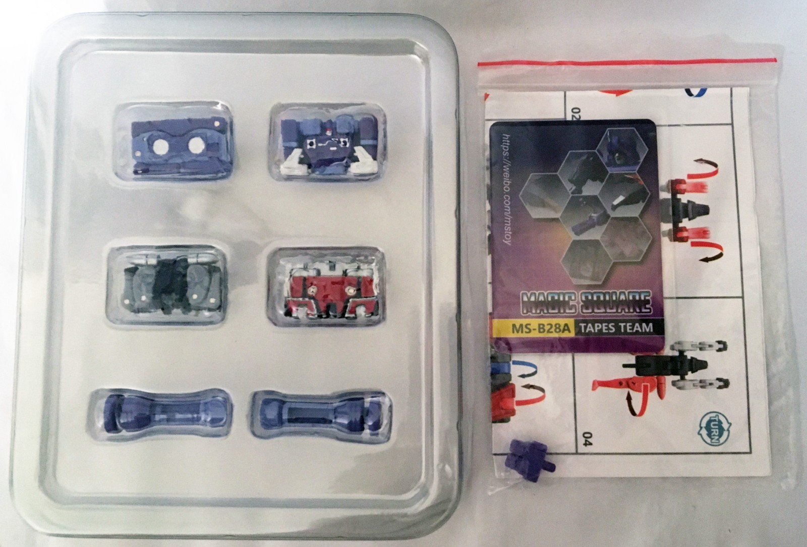 Magic Square Transformation Toy MS-B27S Voice Ripple+MS-B28A Tapes Team G1