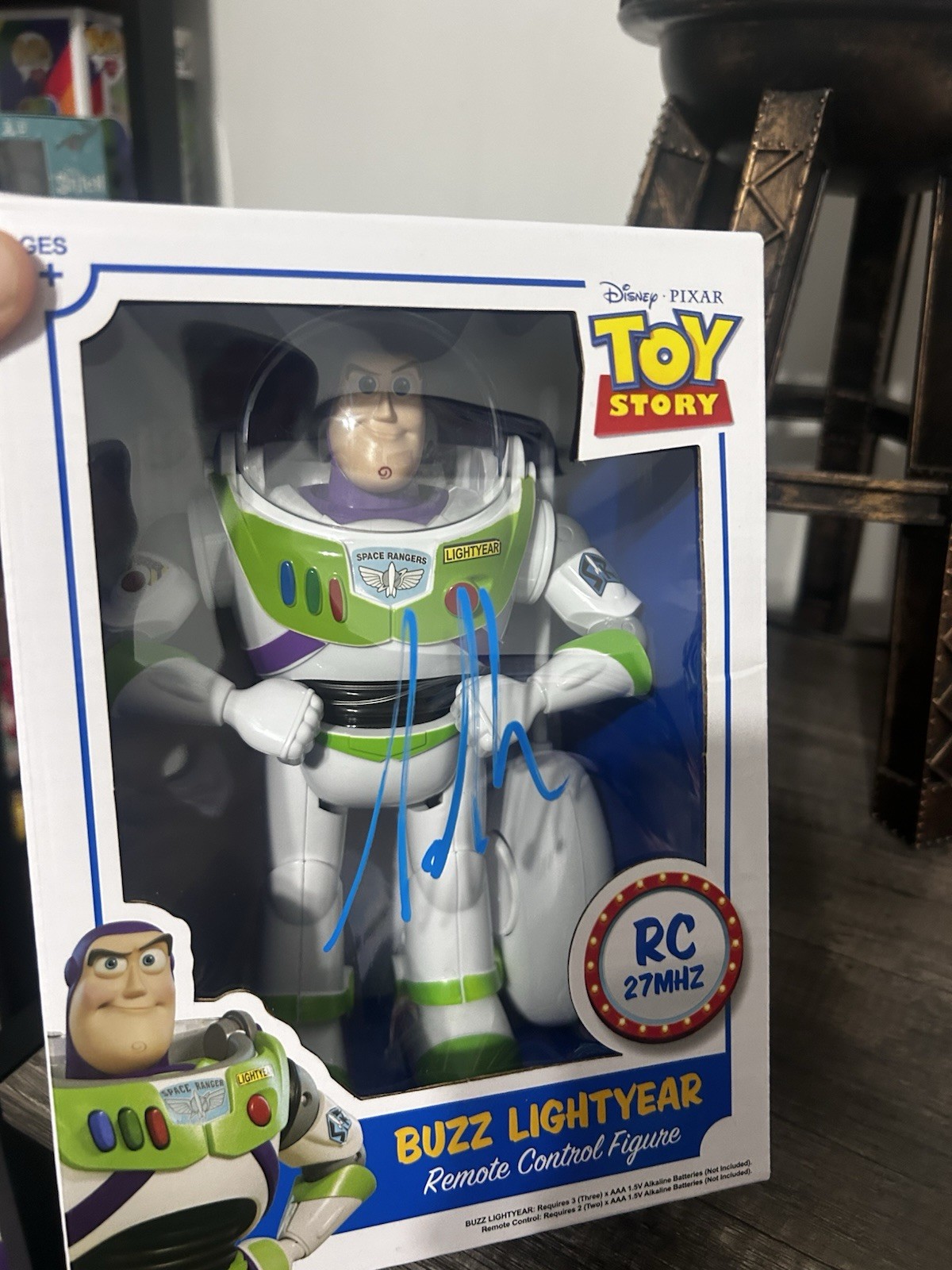 Buzz Lightyear Remote Control Action Figure Signed By Voice Artist Tim Allen