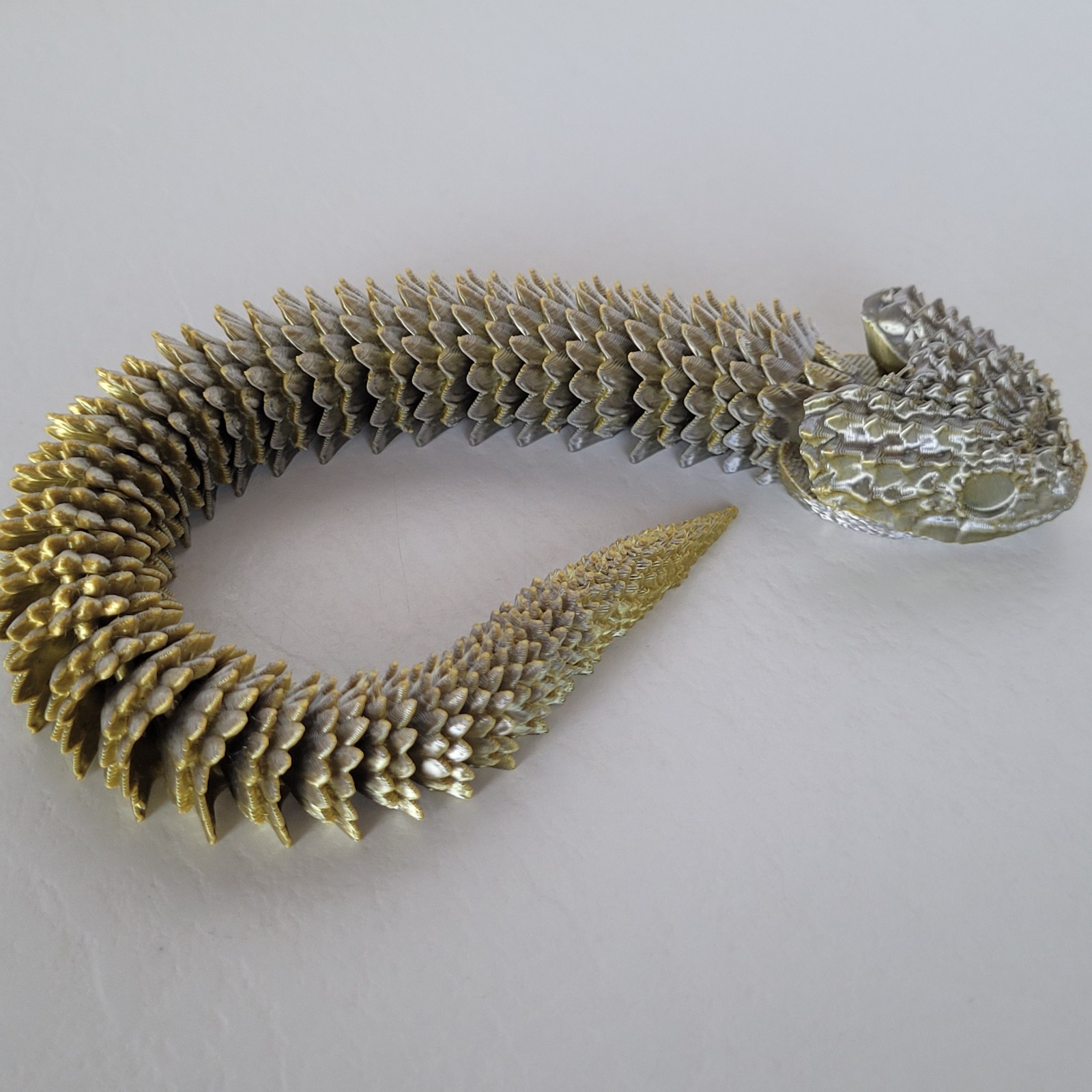 3D Printed Viper Snake Articulated Snake Flexible Fidget Toy Mini 10 Inches