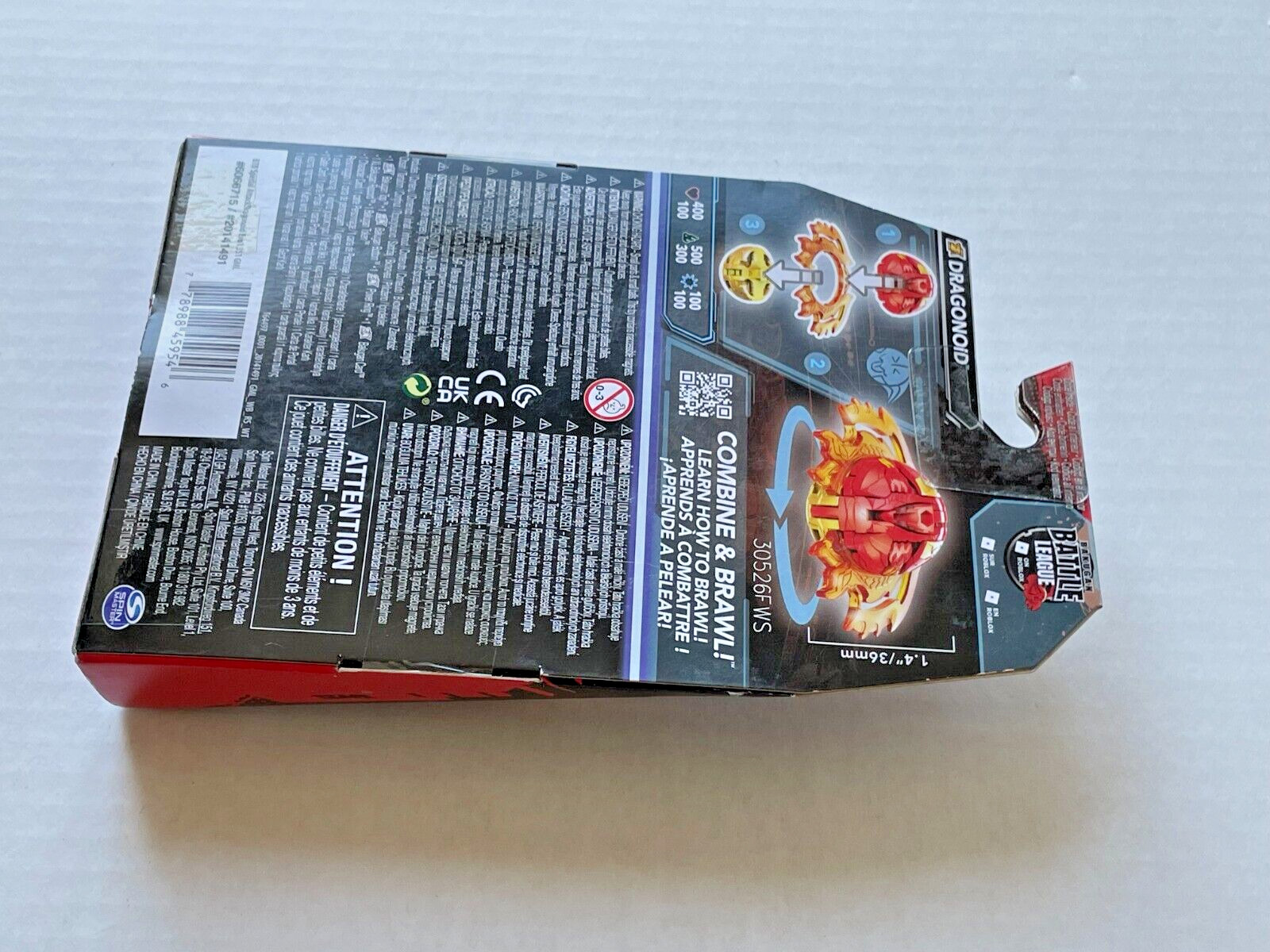 Bakugan Red & Yellow Special Attack Dragonoid ActionFigure Spin Master #20141491
