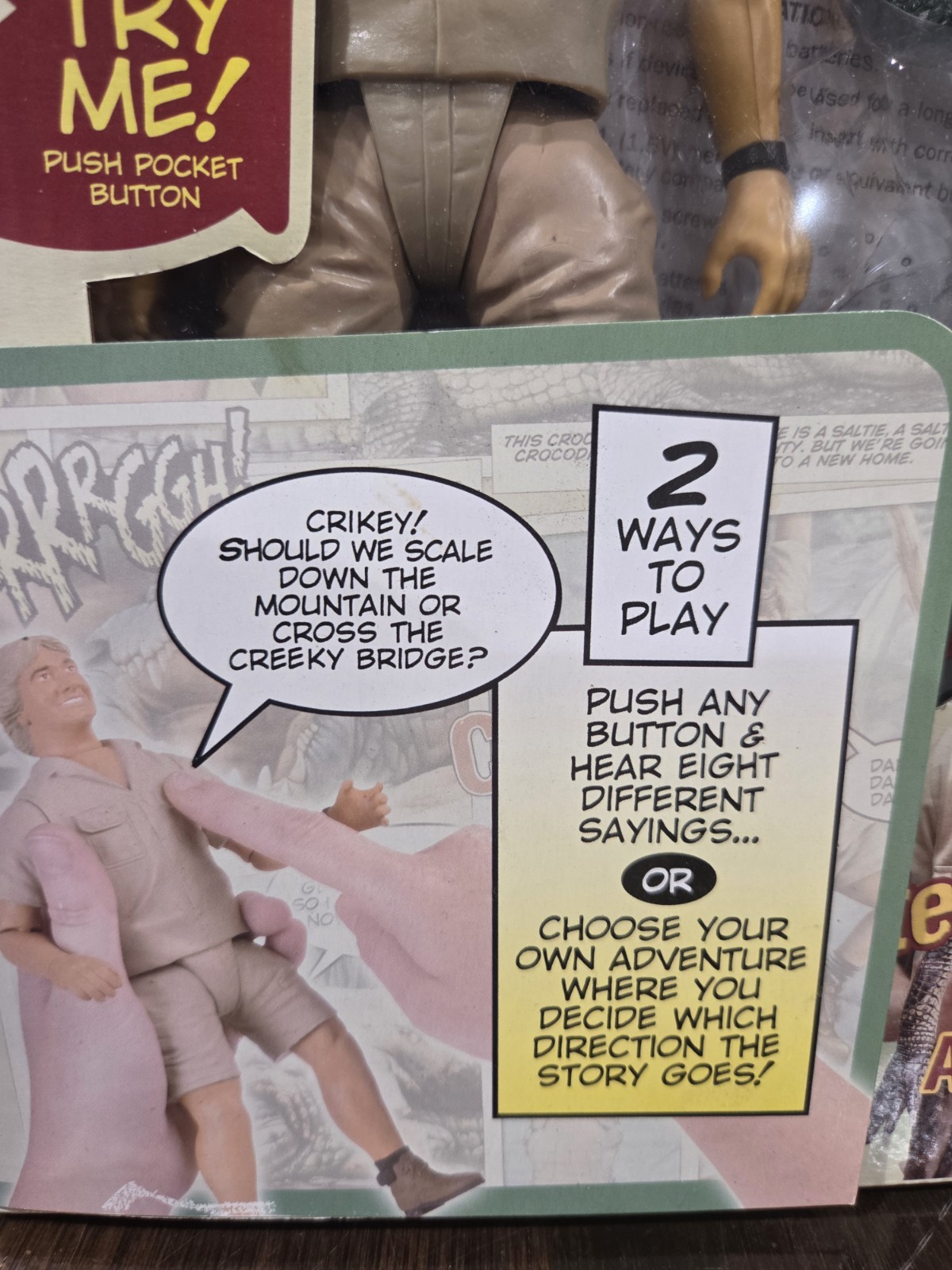 Steve Irwin Talking Action Figure 9&Prime; Wildlife Adventure Crocodile Hunter NEW BOX