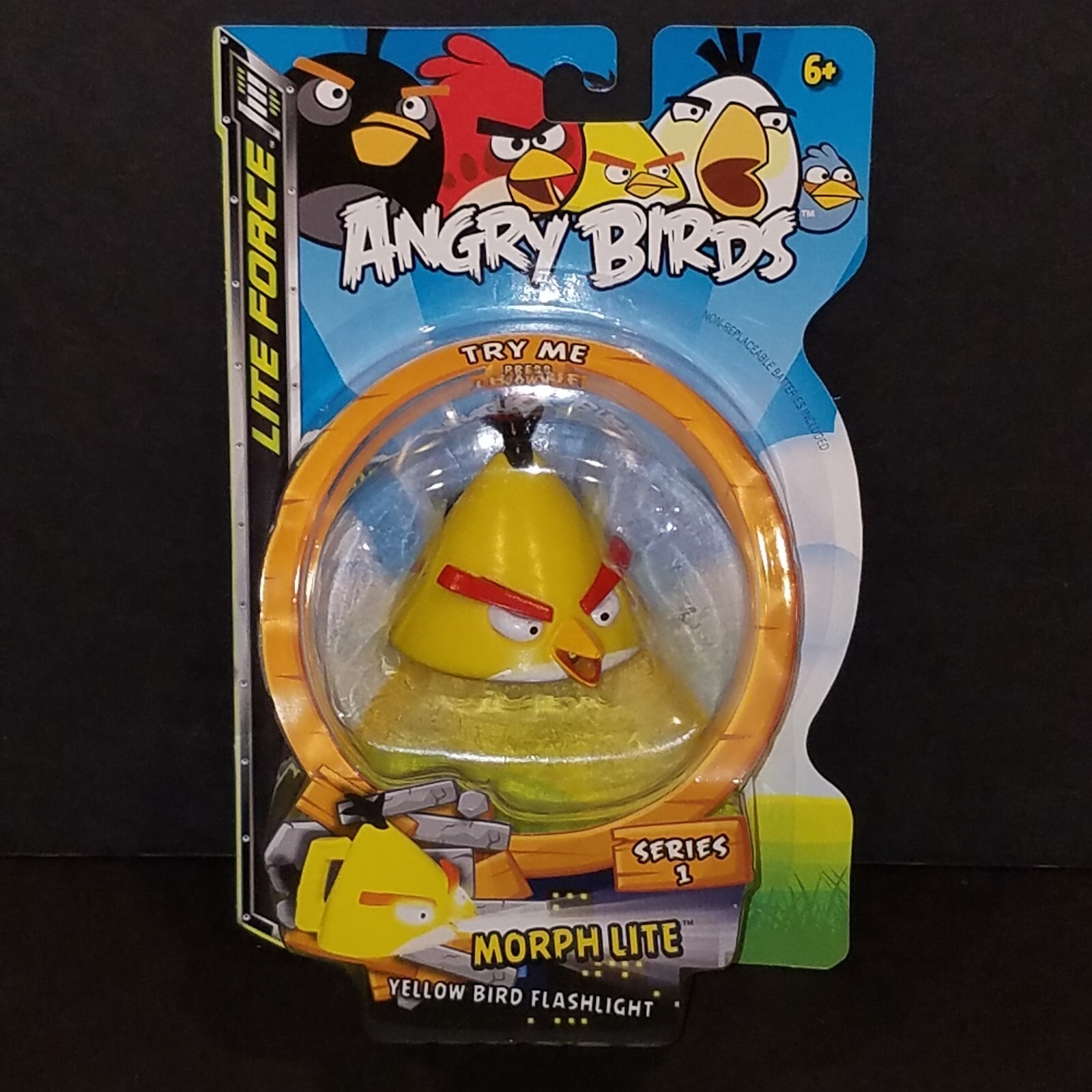 Angry Birds Morph Lite Flashlight 3 Figure Set Lite Force Red Black Yellow Bird