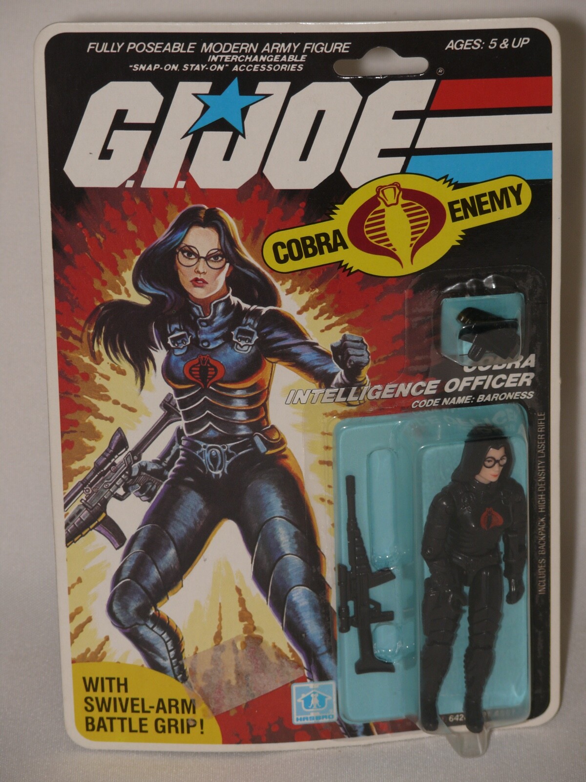 1983 VINTAGE HASBRO G.I. JOE BARONESS ACTION FIGURE – SEALED MINT ON U.S. CARD