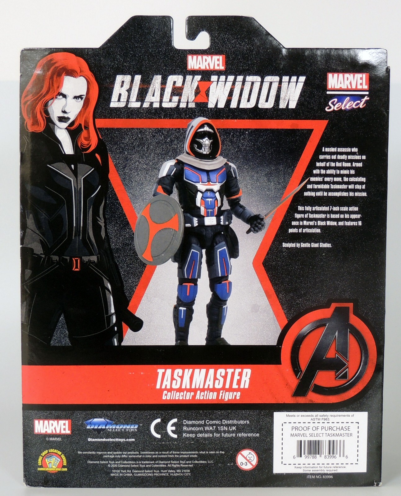 Taskmaster Black Widow Marvel Select Collector&rsquo;s Action Figure Diamond (SEALED)