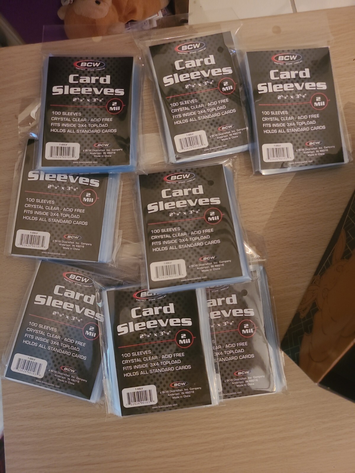 BCW Soft Card Thick Penny Sleeves 10 Pack of 100 Sleeves for Thicker Cards
