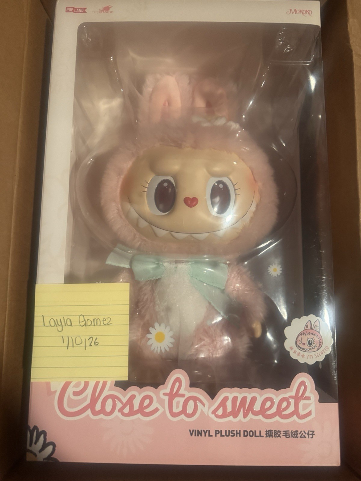 POPMART Mokoko Vinyl Plush Doll Close to Sweet, Popland Exclusive Large USA