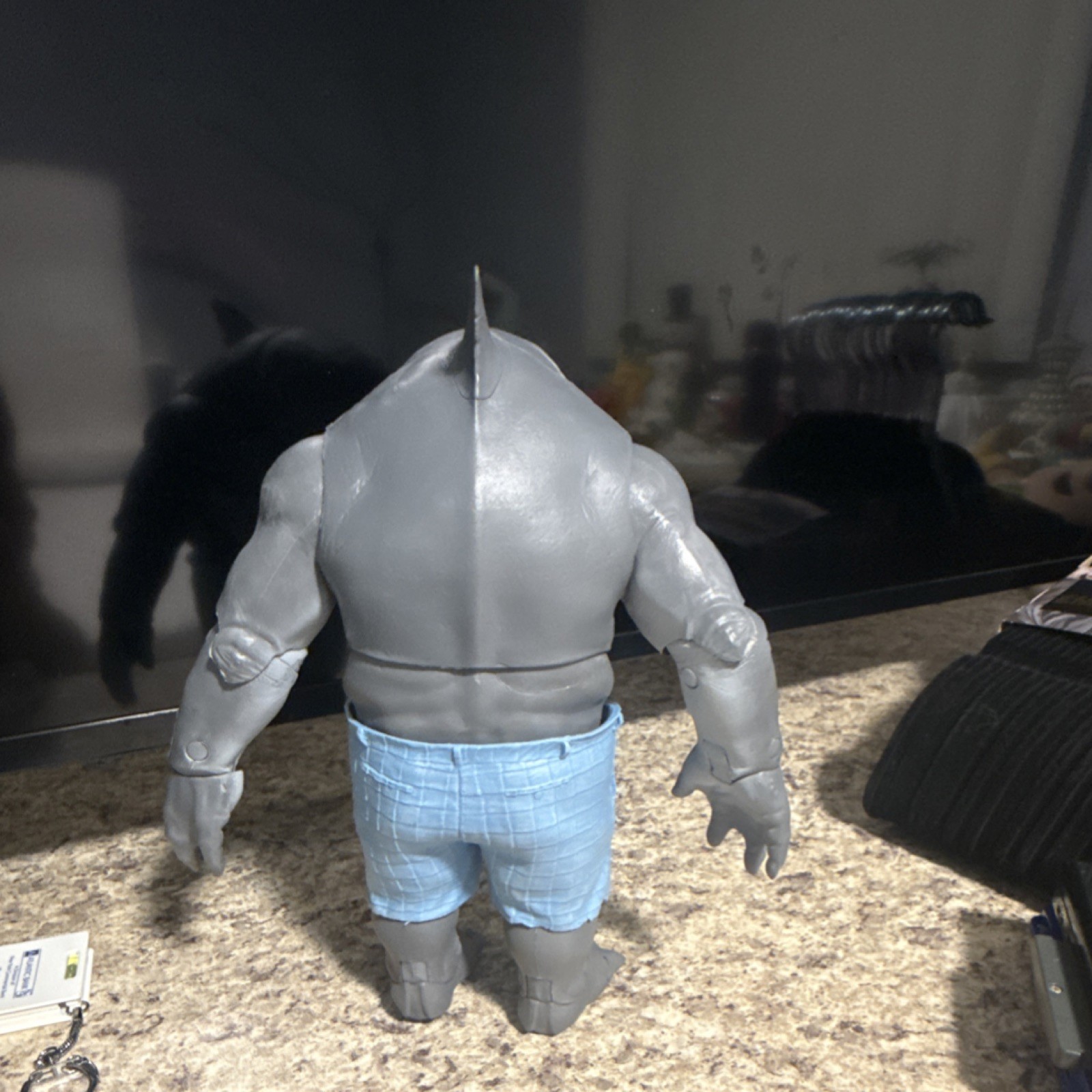King Shark Shark Humanoid Action Figure Gray Blue Plastic with Blue Shorts