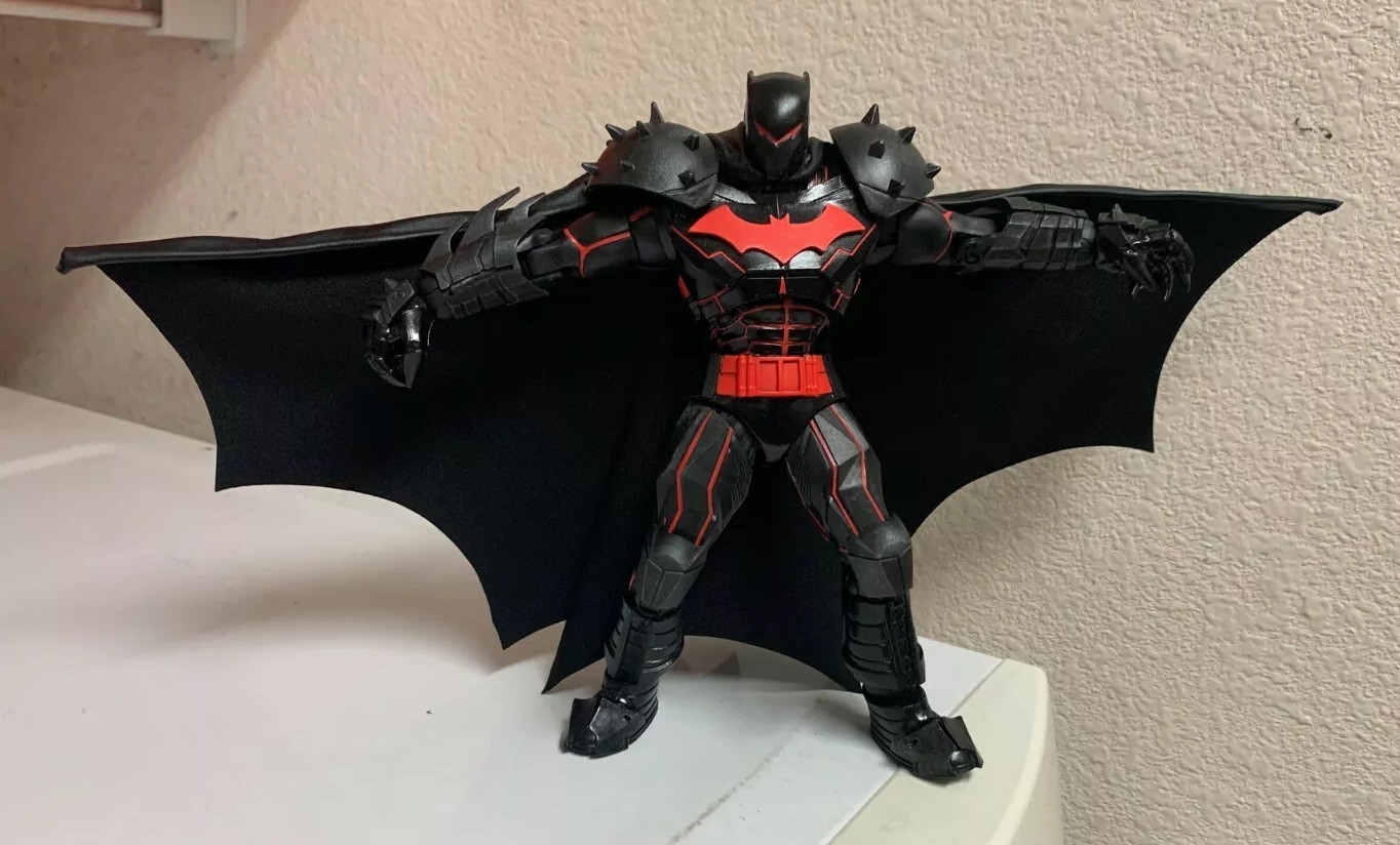 Custom Batman HellBat Mcfarlane Cloth CAPE ONLY 1:12 Dc Collectibles NOT FIGURE