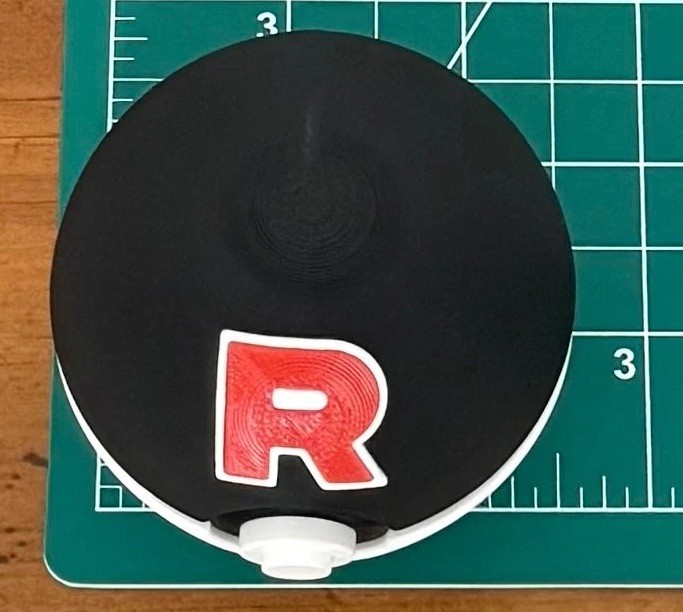 Team Rocket Ball | 3D Printed | Original Pokeball Collection | Black Red White