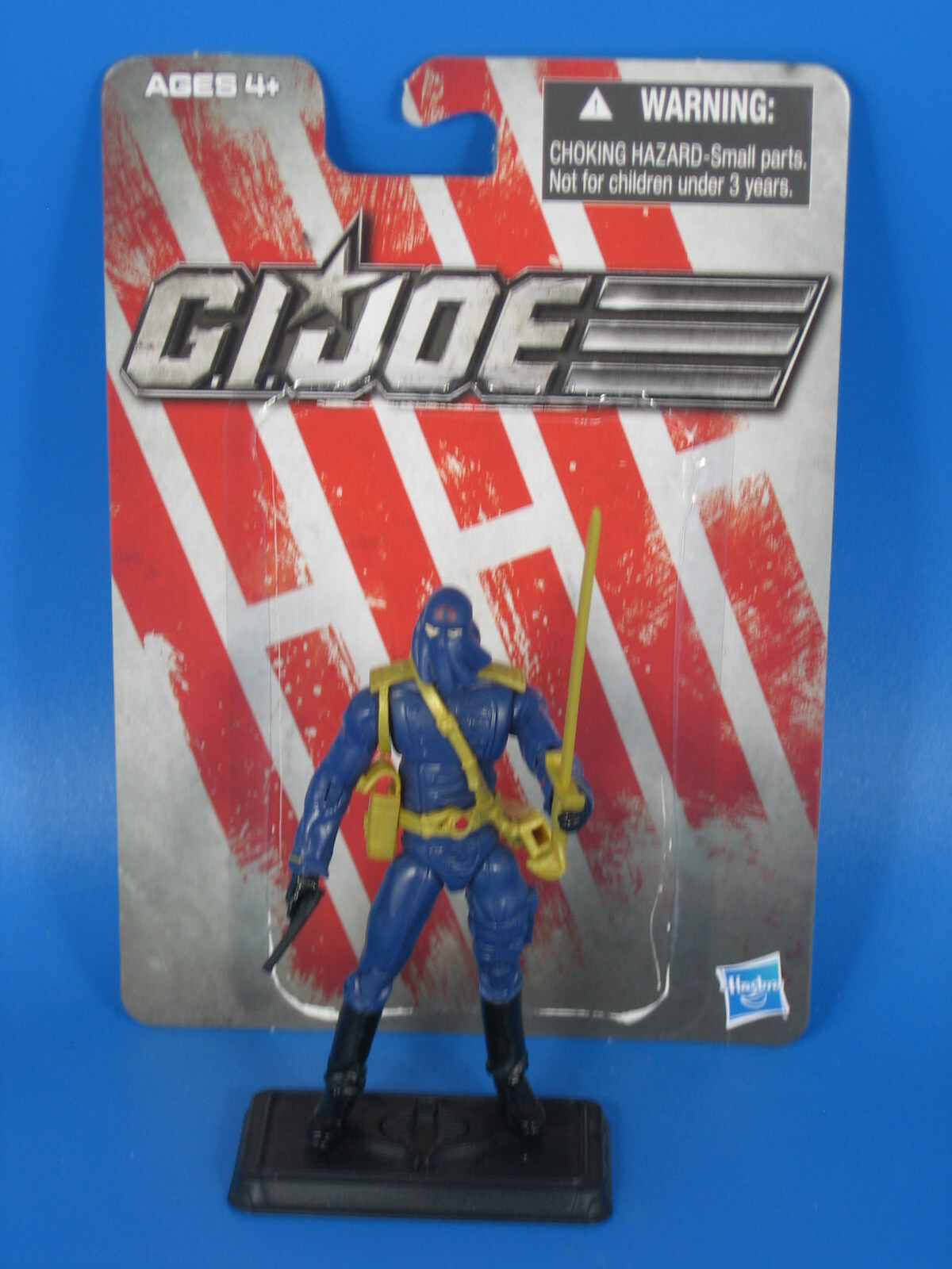GI Joe Cobra Commander 4&Prime; Action Figure 2013 Blue Loose Hasbro POC 25th Basic