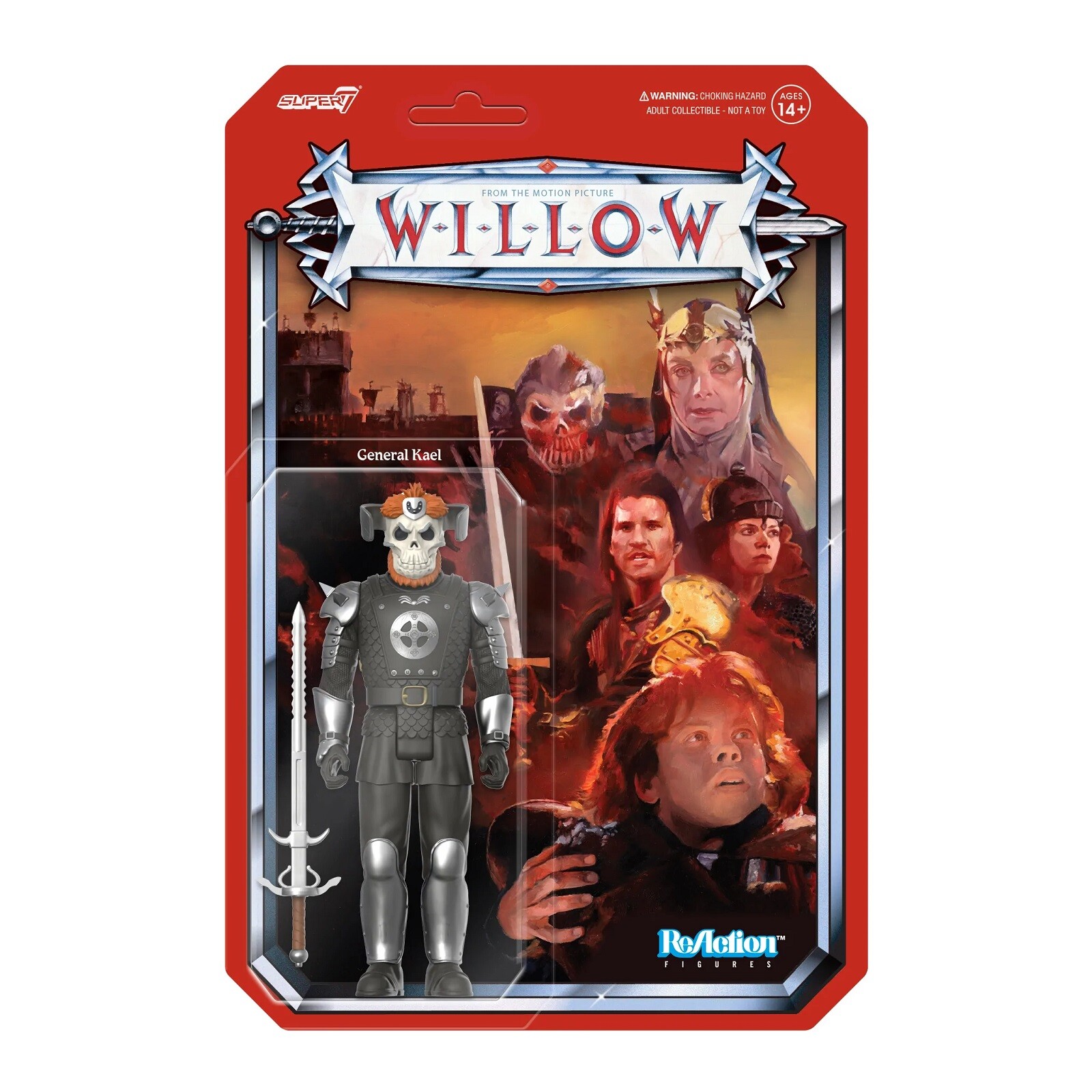 SUPER7 Willow General Kael ReAction Figure 3.75&Prime; NEW