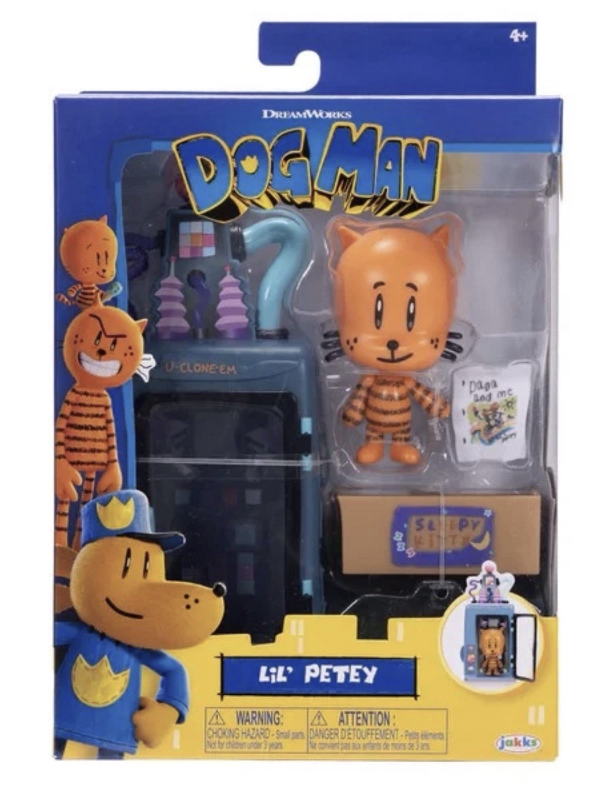 Lil&rsquo; Petey Dog Man DreamWorks Figure with U-Clone-Em Machine Jakks Pacific