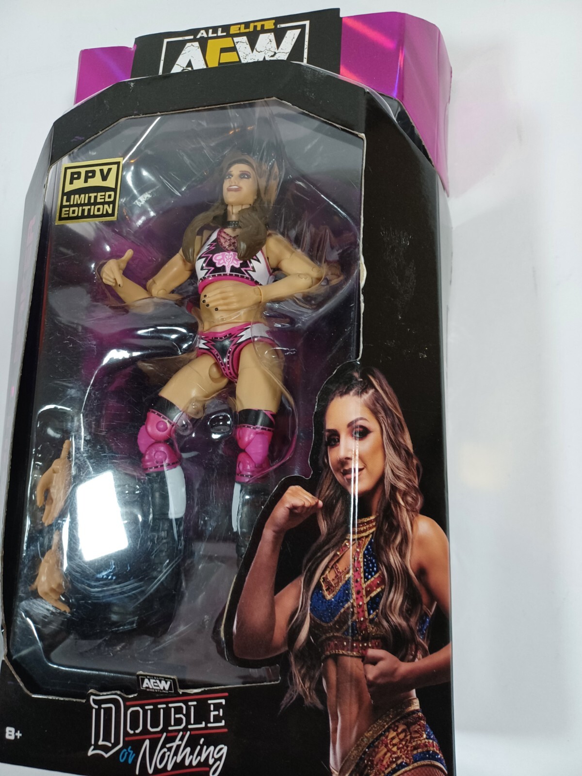 DR. BRITT BAKER~AEW PPV LIMITED ED COLL~2024 NEW WRESTLING FIGURE~W/HANDSboxdam