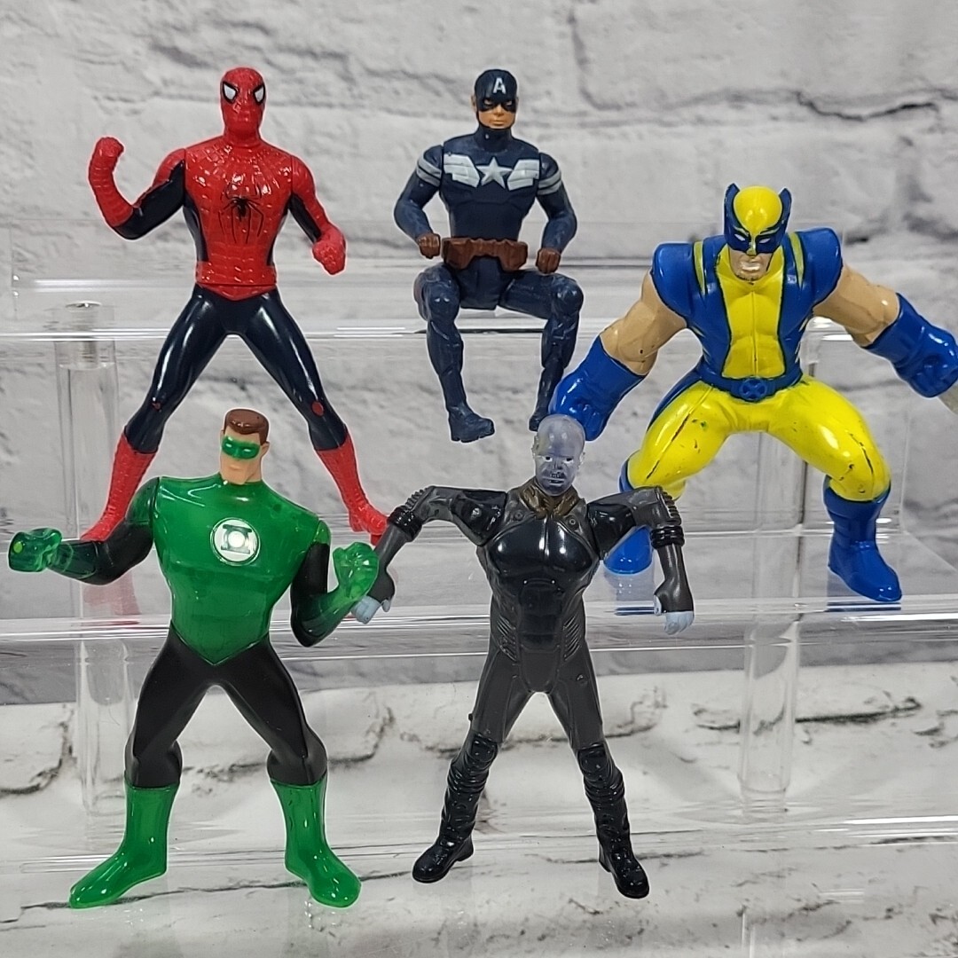 Marvel Comic Book Heroez Action Figures Cake Toppers Lot Of 5
